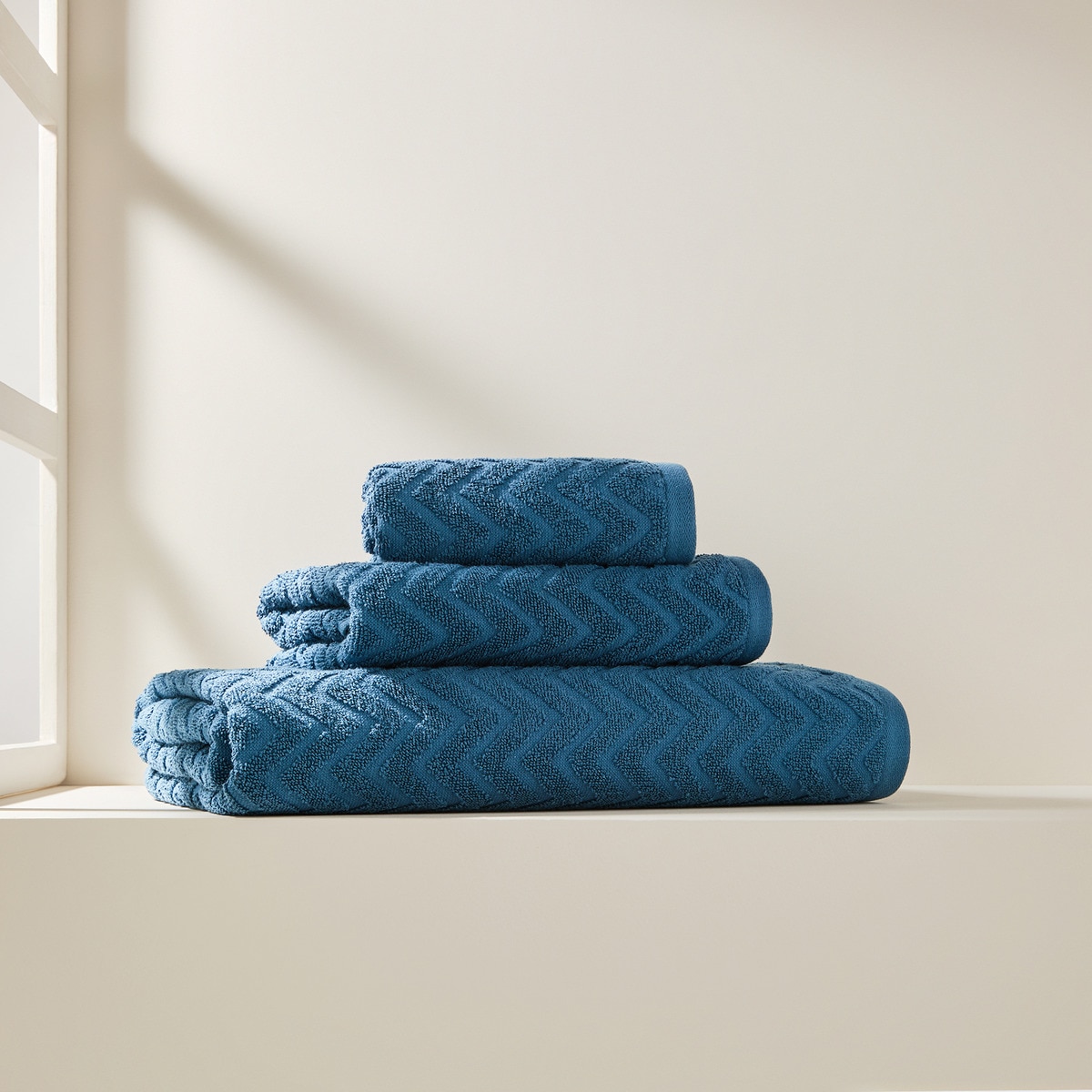 Toalha de Banho de Algodão 450 g/m2 Espigas Azul-1