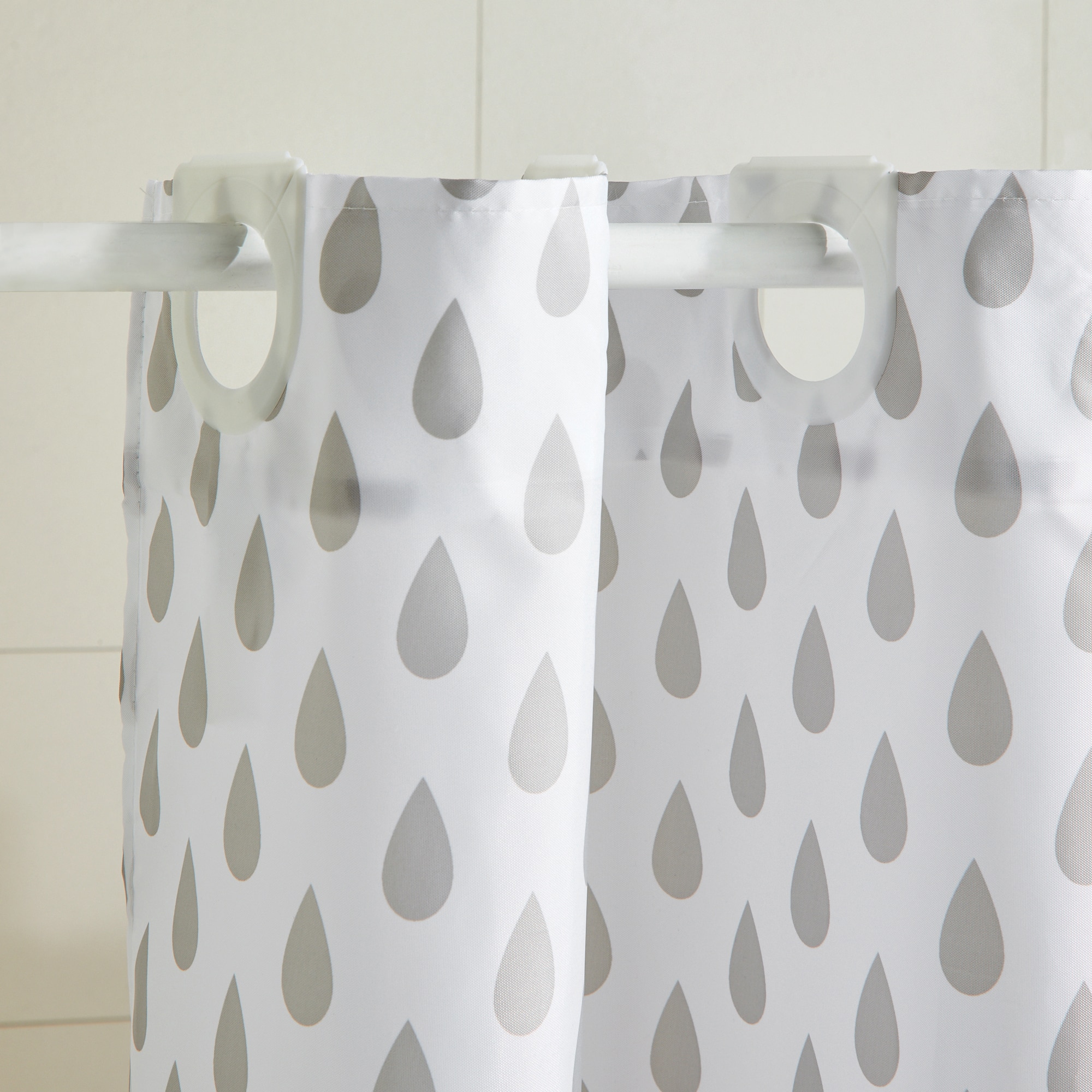 Cortina de Banho Drop 22 Cinzento-4