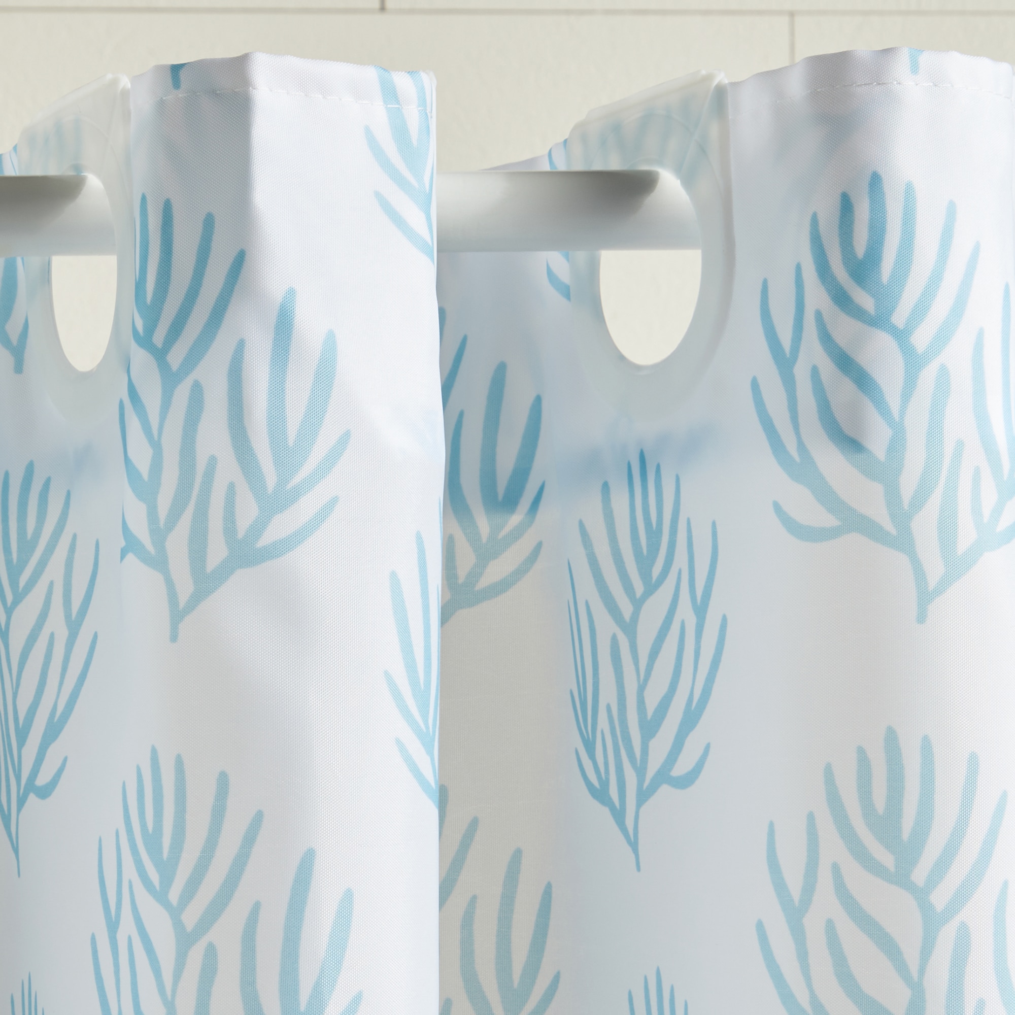 Cortina de Banho Coral Azul-2