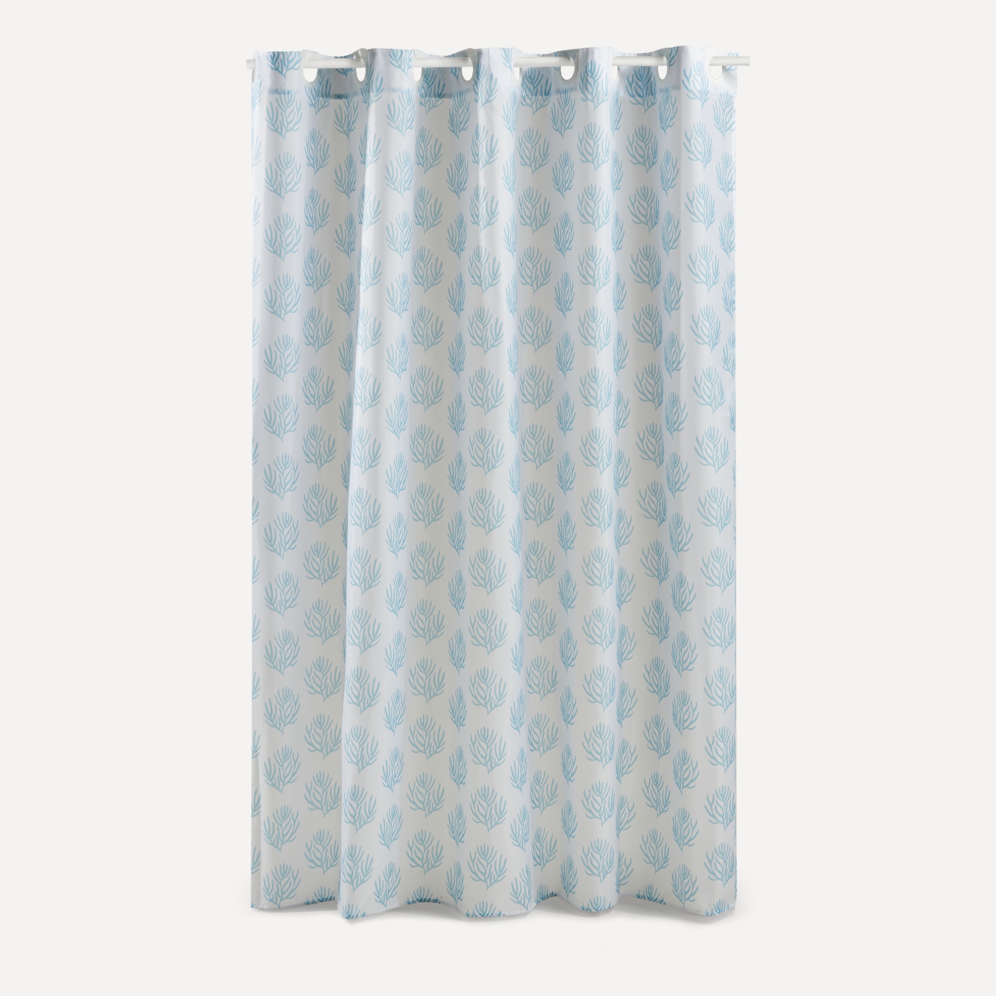 Cortina de Banho Coral Azul-3