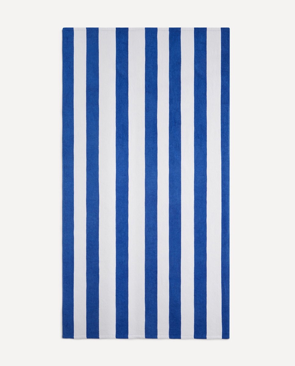 Toalla de playa algodón Biarritz Basics El Corte Inglés Azul-1
