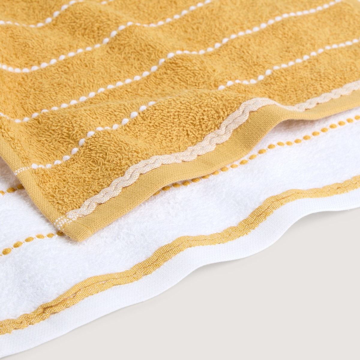 Juego de 6 toallas algodón 450 gr/m2 Islandia Basics El Corte Inglés Mostaza-2