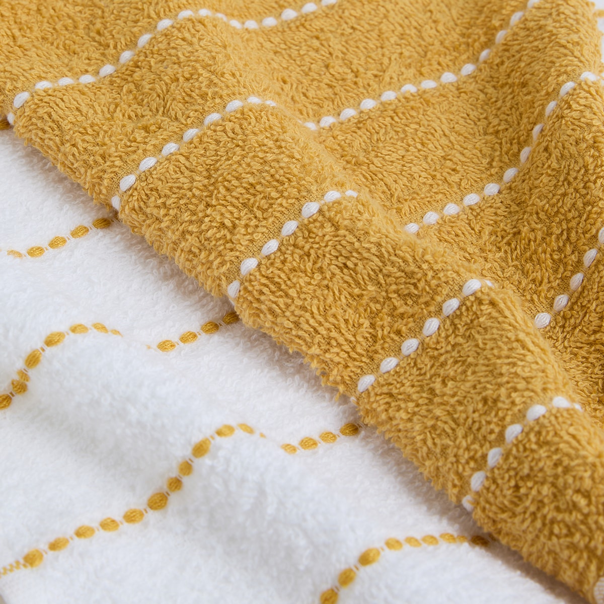 Juego de 6 toallas algodón 450 gr/m2 Islandia Basics El Corte Inglés Mostaza-3