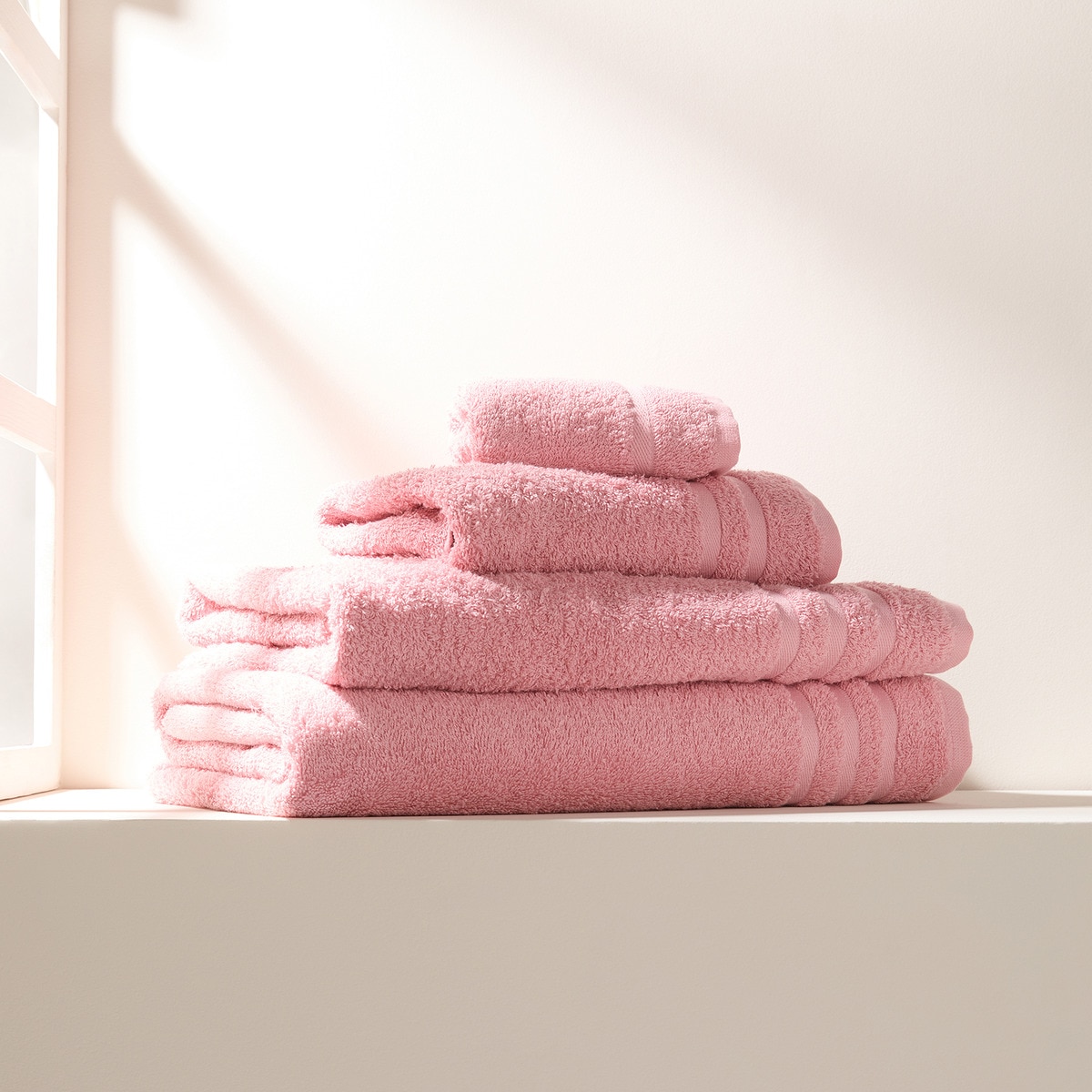 Toalla de baño algodón 450 gr/m2 Zafiro Basics El Corte Inglés - Rosa Tocador Rosa-1