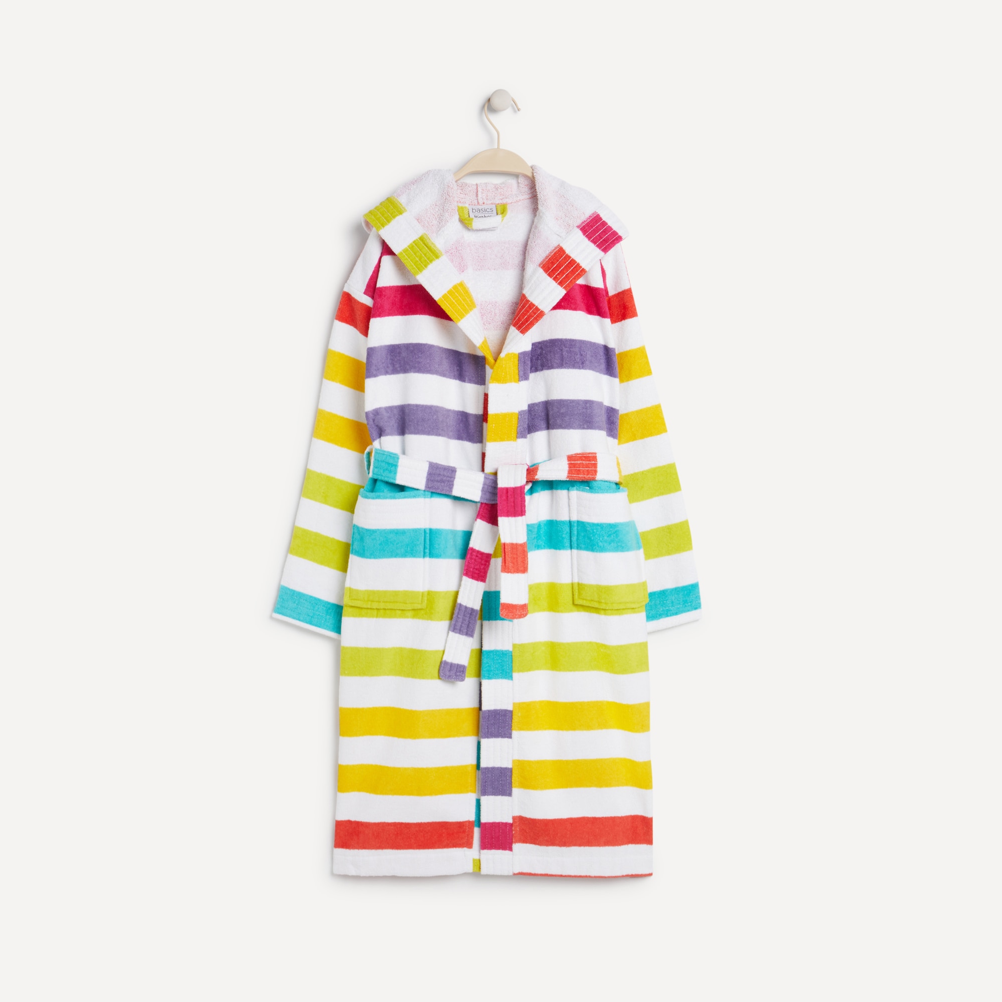 Albornoz infantil algodón 360 gr/m2 Rainbow Basics El Corte Inglés Multicolor-1