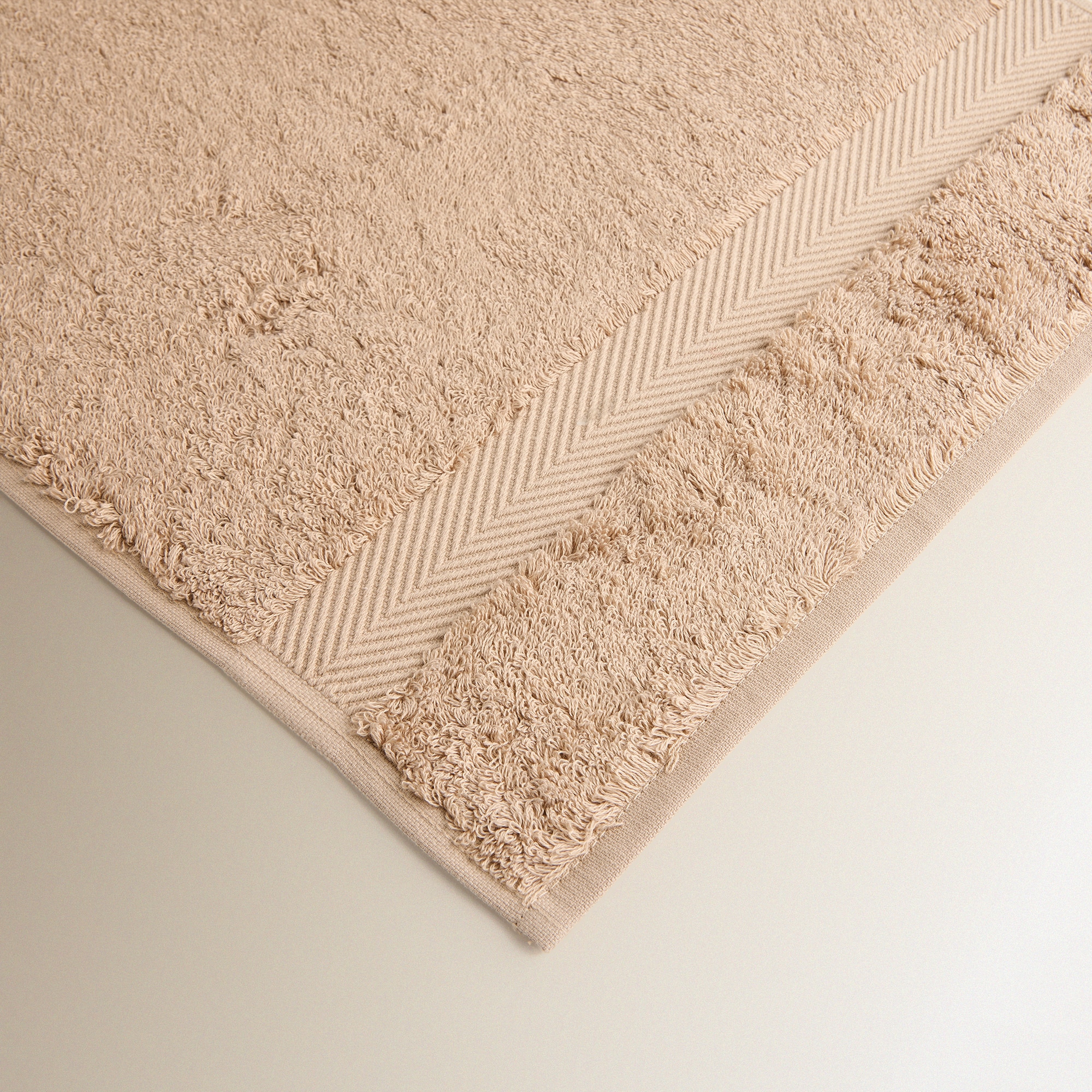 Set de 3 toallas de tocador algodón 700 gr/m2 Supima 25 - Beige Invitados Beige-3