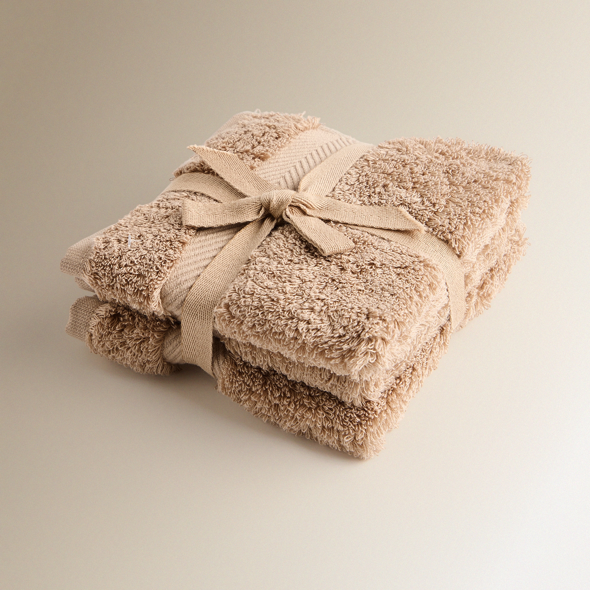 Set de 3 toallas de tocador algodón 700 gr/m2 Supima 25 - Beige Invitados Beige-5