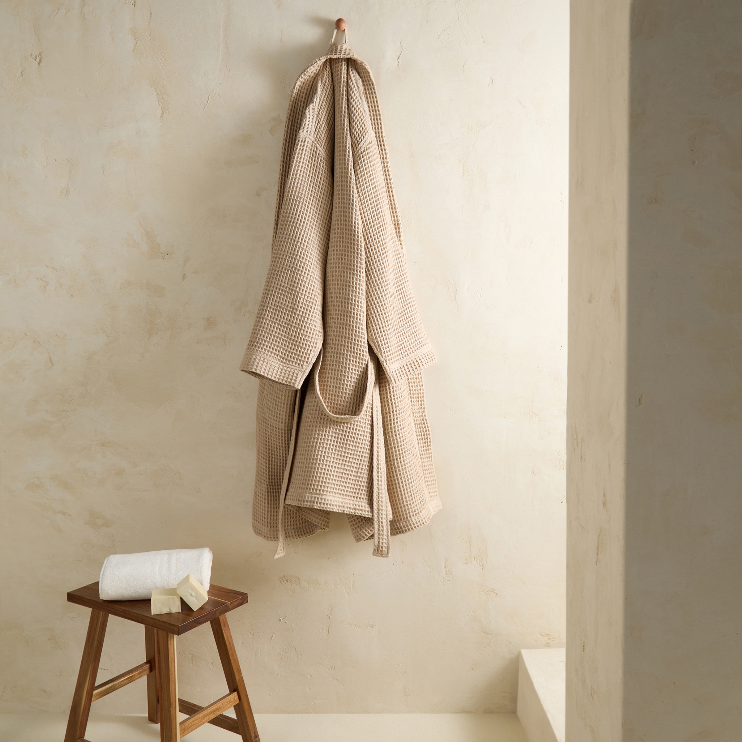 Roupão de Algodão 200 g/m2 Spa Bege-1