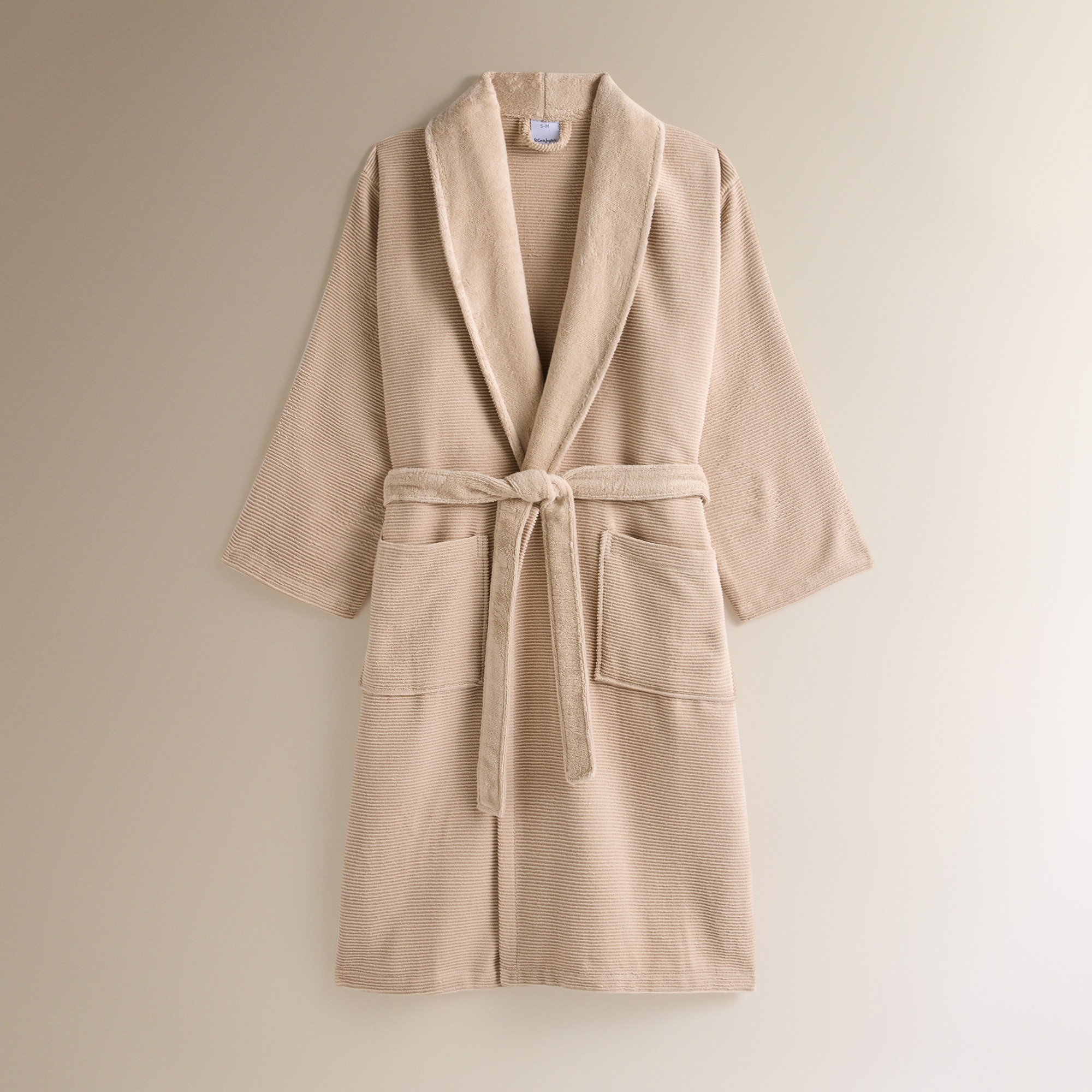 Albornoz algodón 350 gr/m2 Cozy - Beige S-M Beige-2