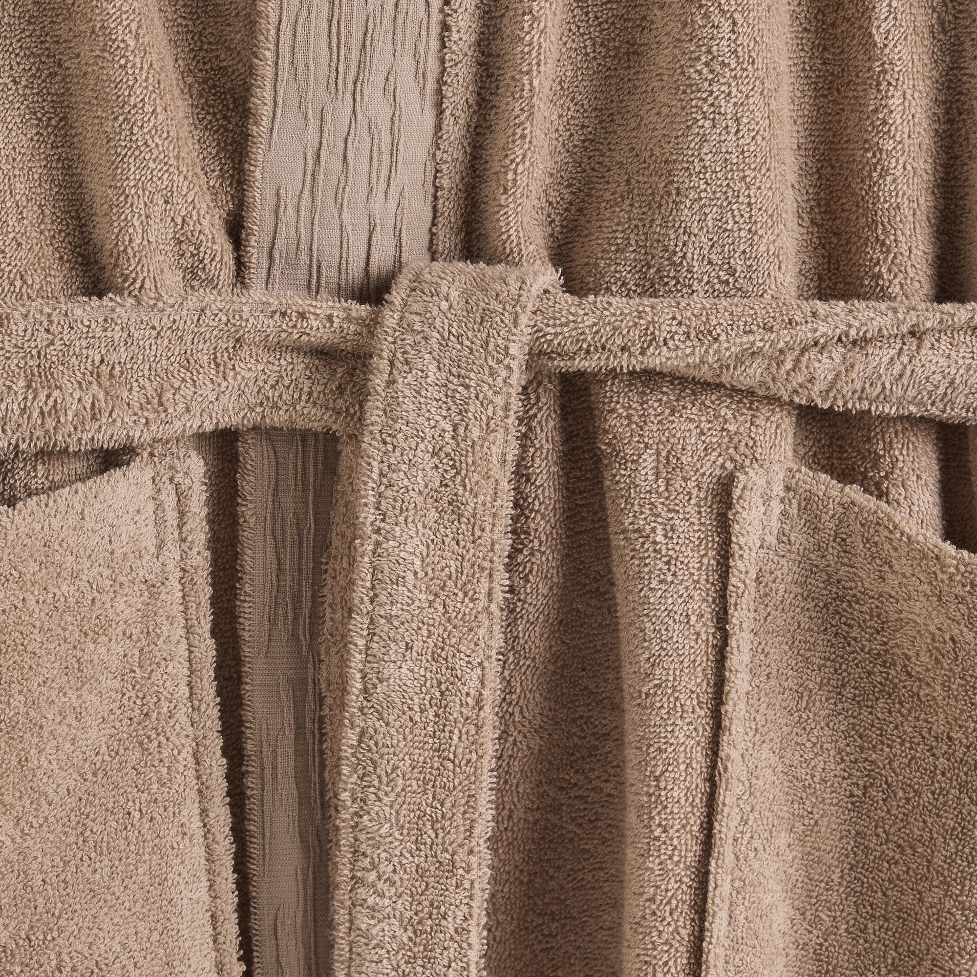 Albornoz algodón 380 gr/m2 Cedar Beige S-M Beige-3