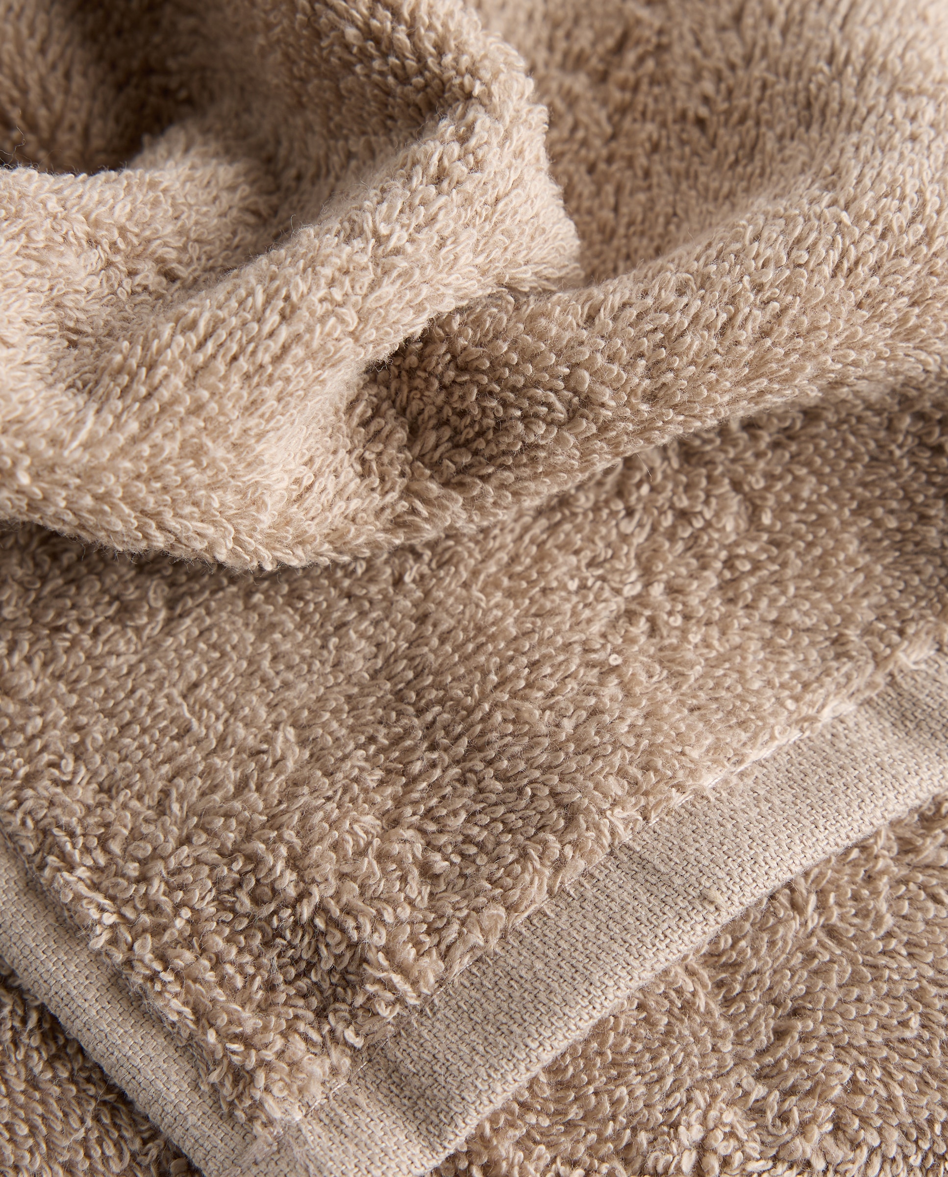 Set de 4 toallas de y cesta algodón 500 gr/m2 Guest - Beige Tocador Beige-5