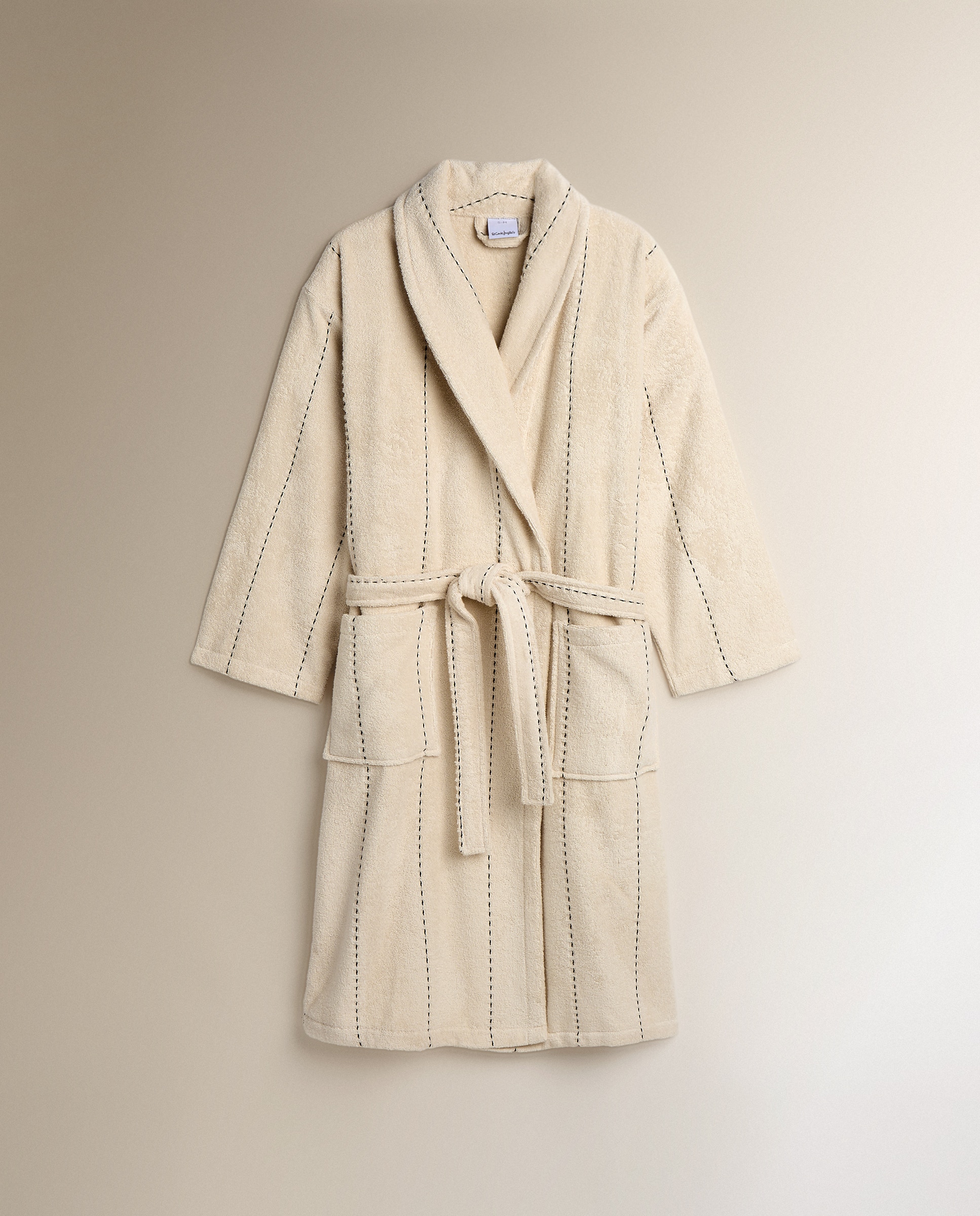 Albornoz kimono algodón 400 gr/m2 Gehry - Beige S-M Beige-2