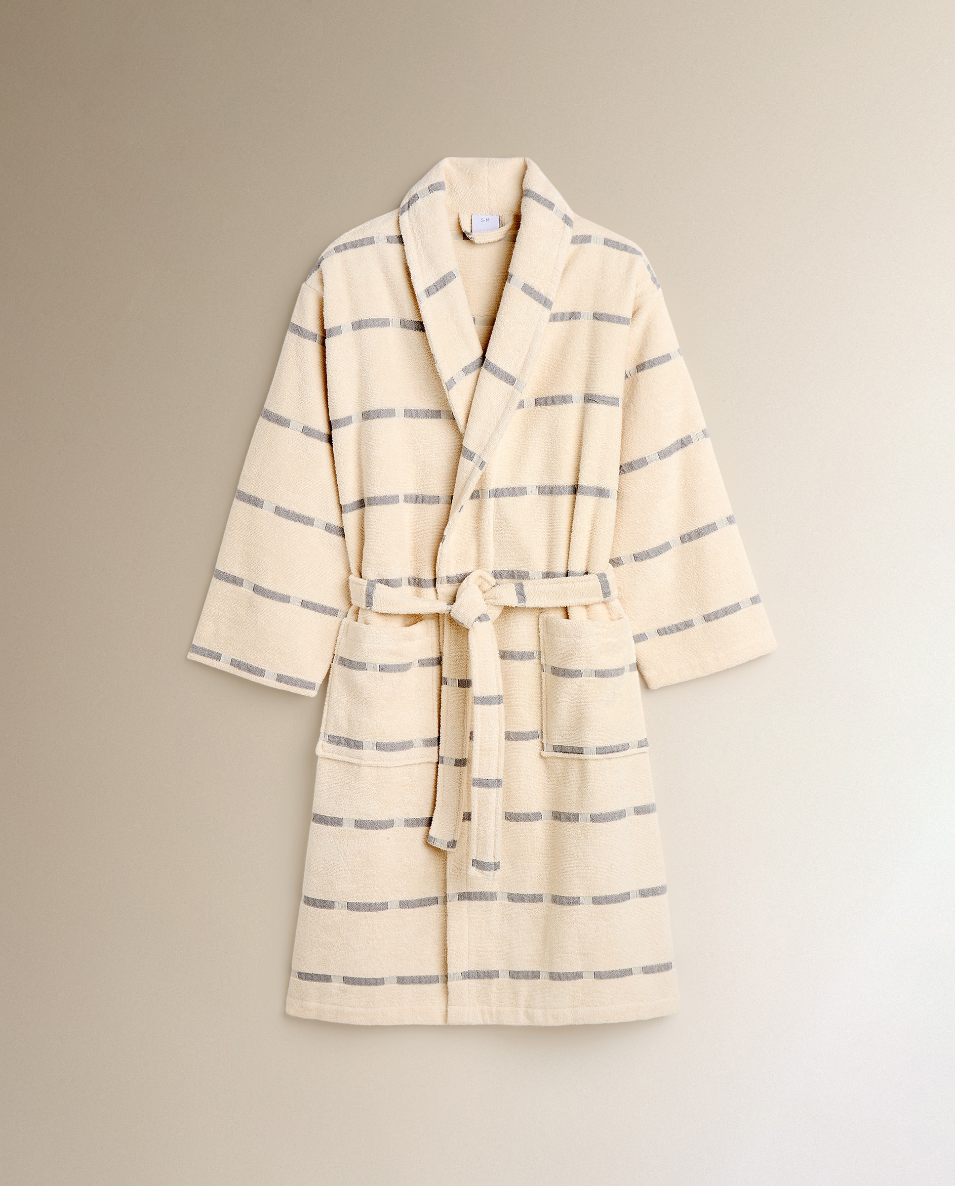 Albornoz kimono algodón 400 gr/m2 Cha - Gris S-M Gris-2