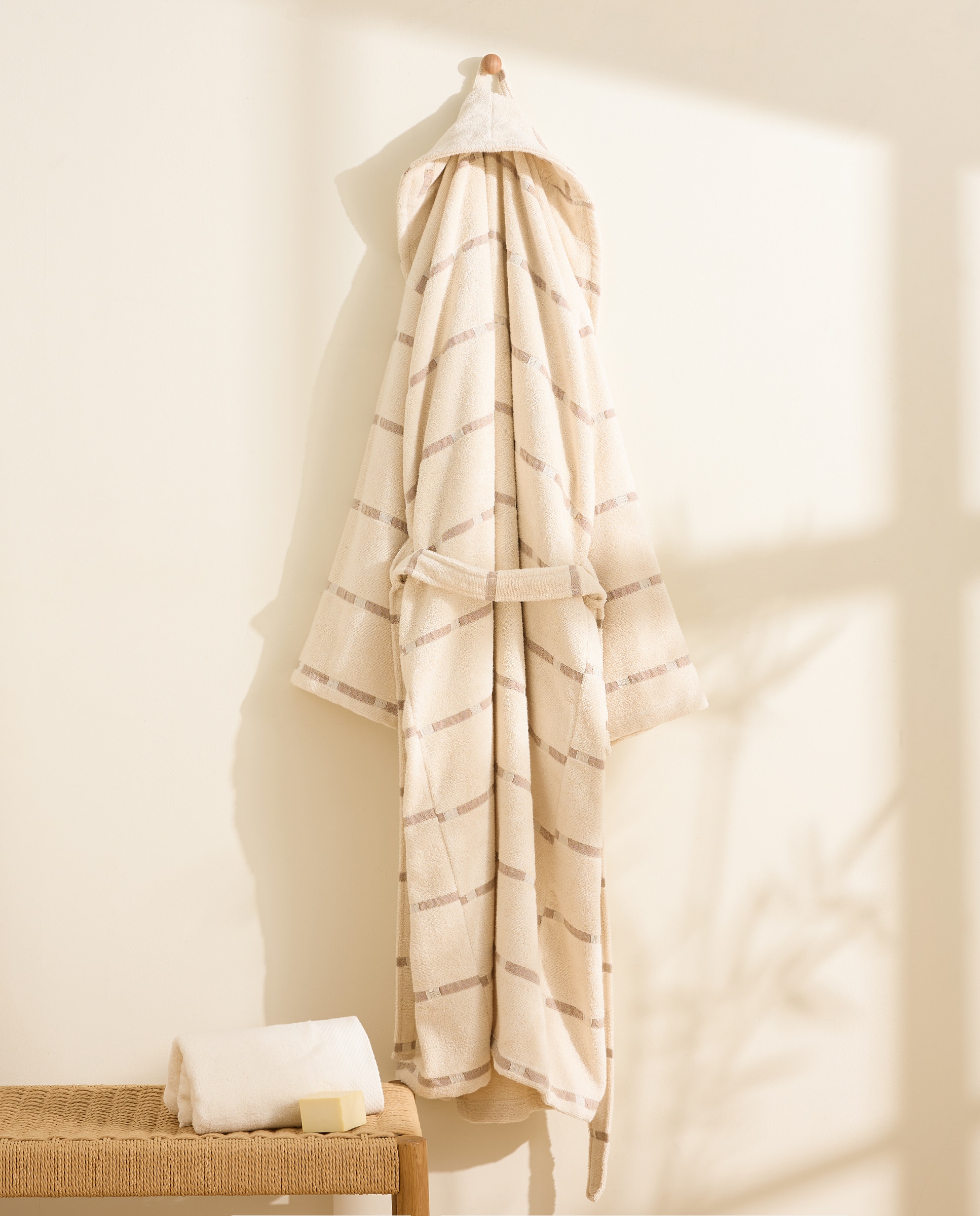 Imagen 0 de Albornoz kimono algodón 400 gr/m2 Cha Tostado