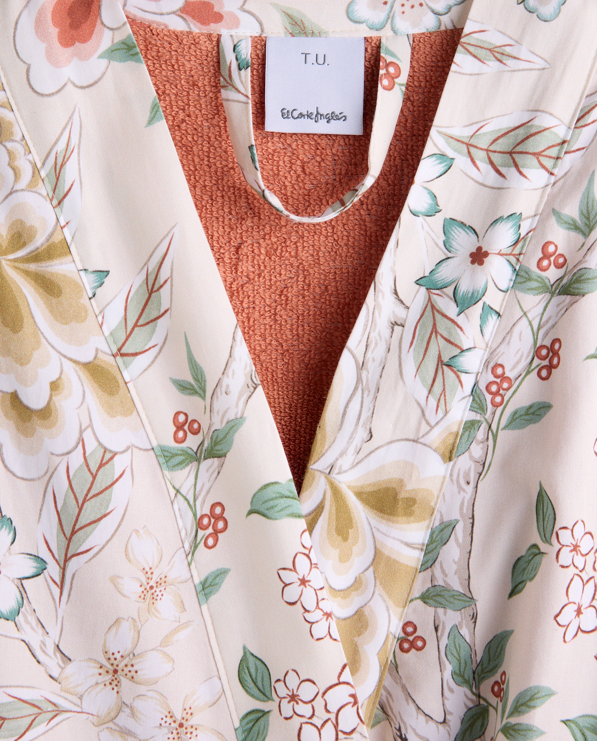 Roupão Tipo Kimono de Algodão 300 g/m2 Eiren Coral-4