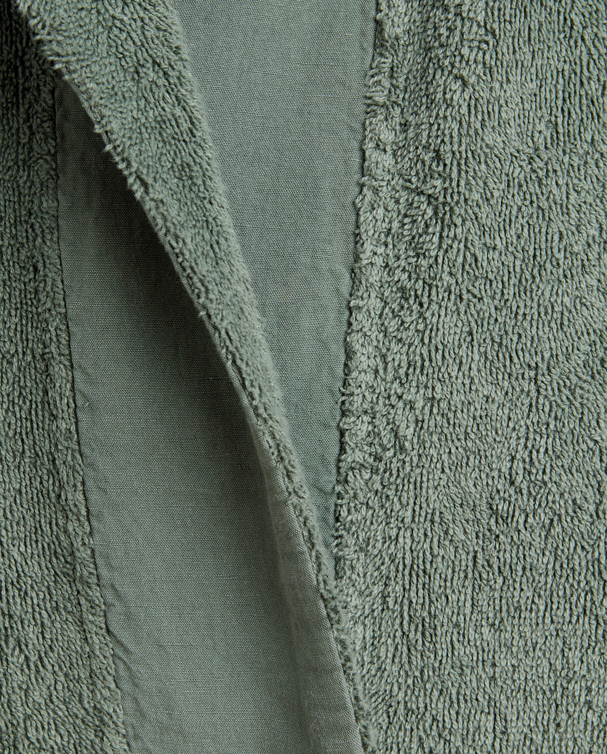 Albornoz con solapa algodón y lino 350 gr/m2 Halo - Verde S-M Verde-3