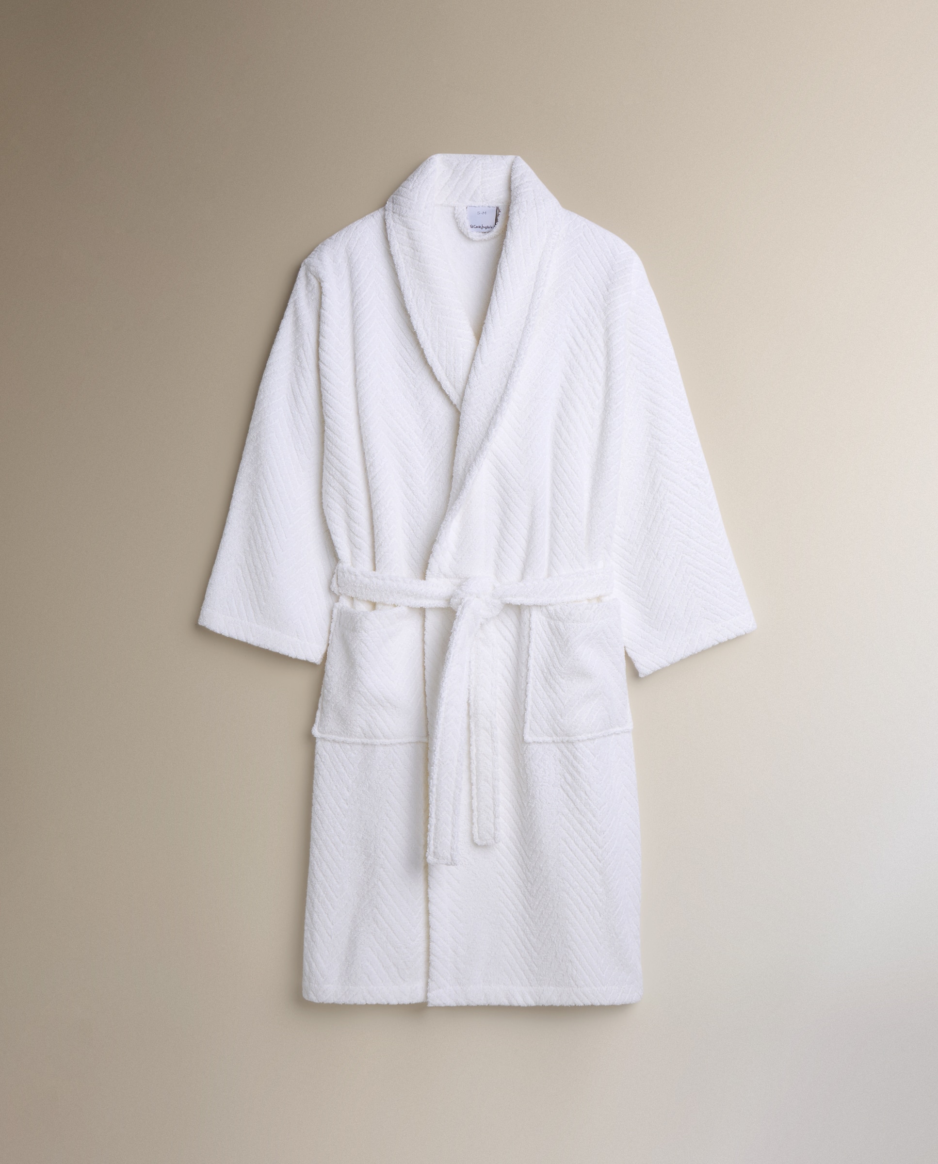 Albornoz kimono algodón 380 gr/m2 Amalfi - Blanco S-M Blanco-2