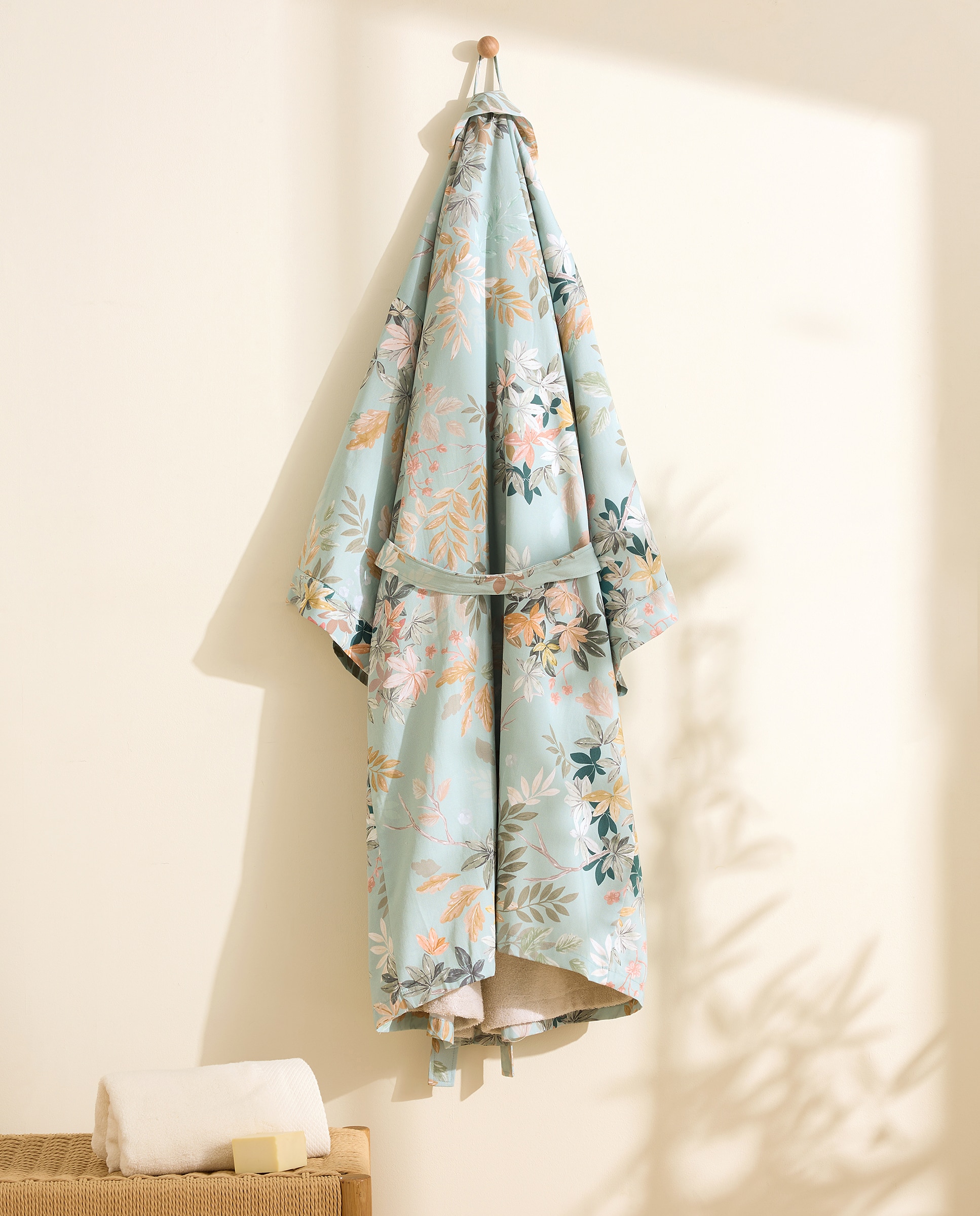 Albornoz kimono algodón 300 gr/m2 Oak - Verde Talla única Verde-1