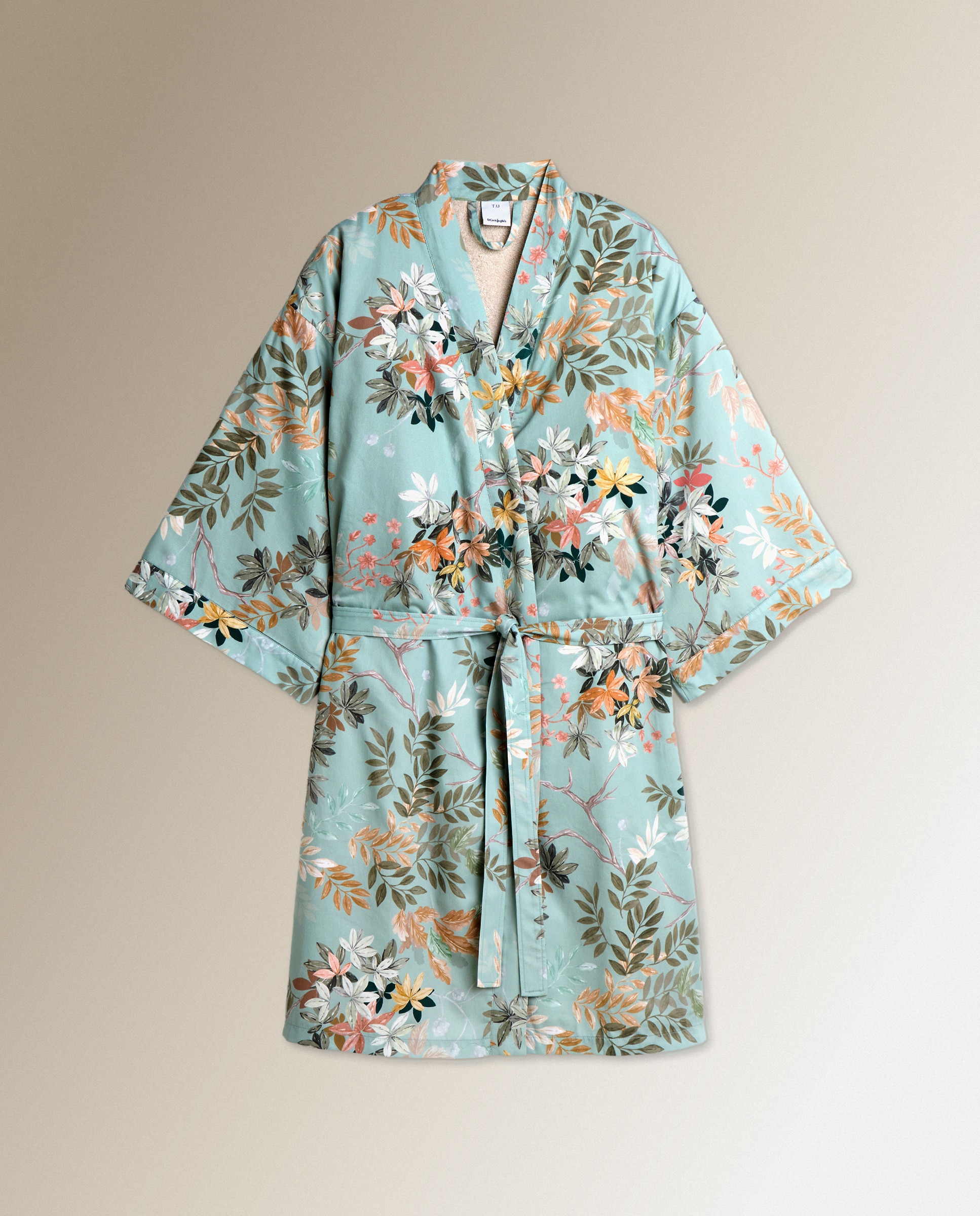 Albornoz kimono algodón 300 gr/m2 Oak - Verde Talla única Verde-2