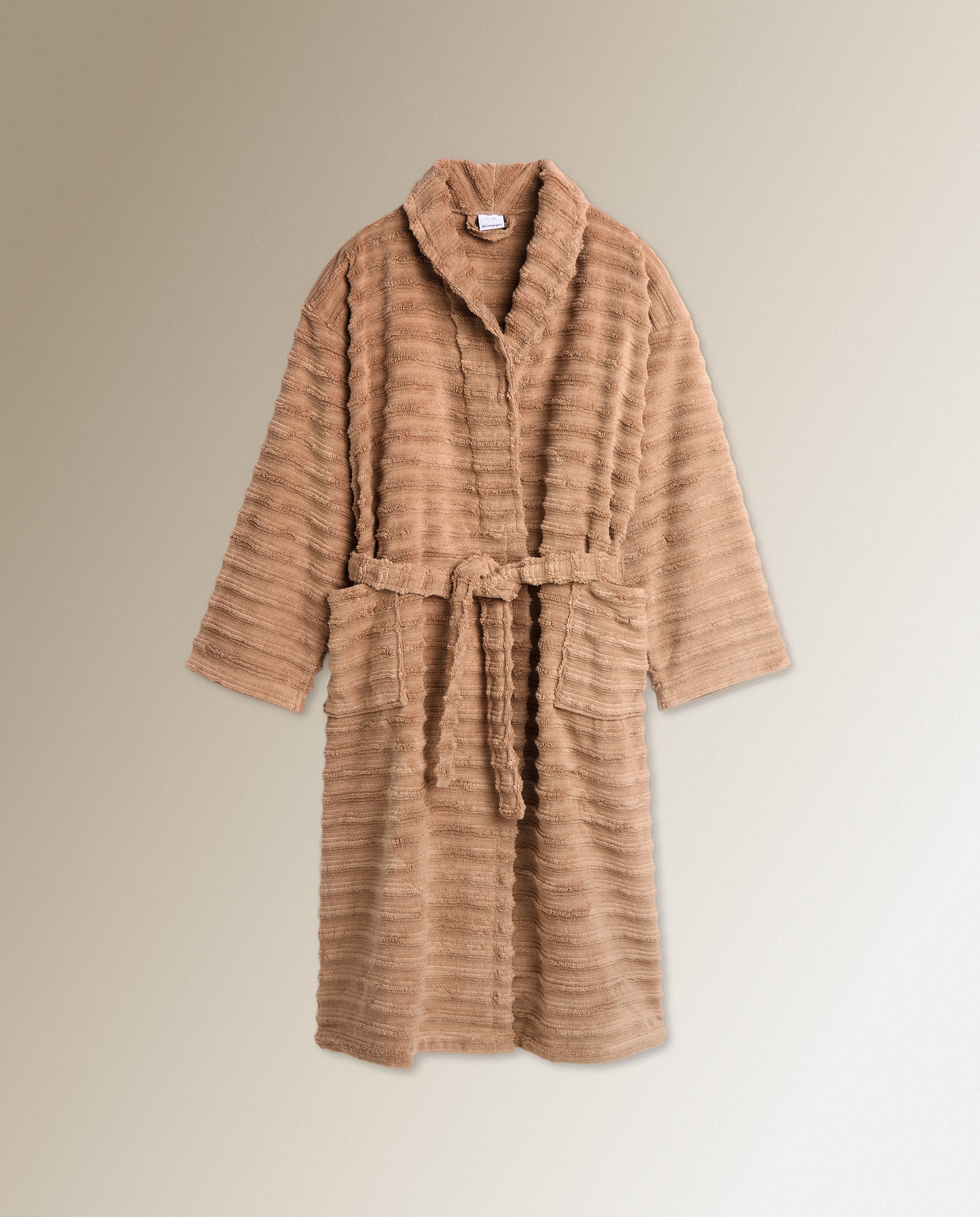 Albornoz kimono algodón 400 gr/m2 Clouds - Tostado S-M Tostado-2