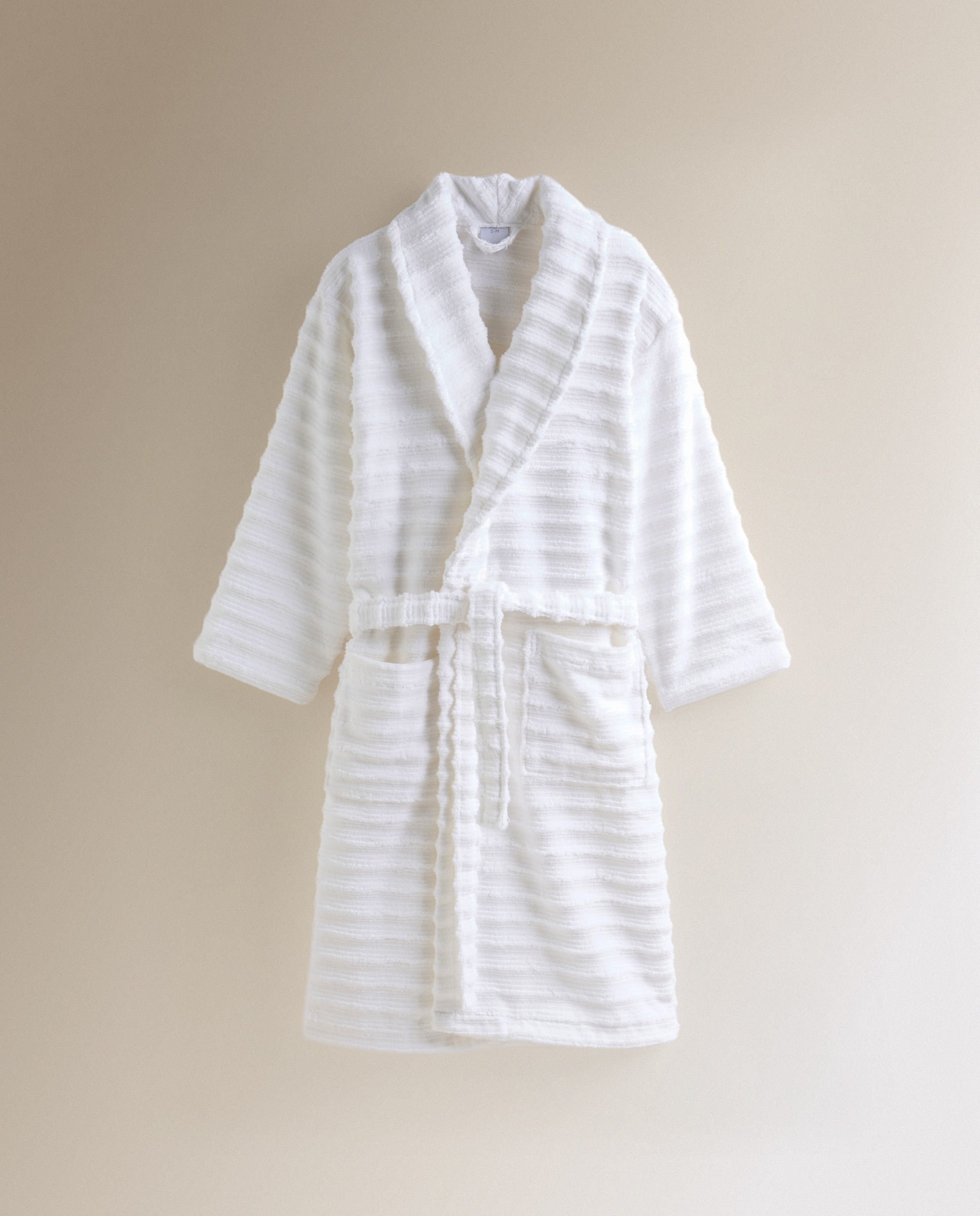 Albornoz kimono algodón 400 gr/m2 Clouds - Blanco S-M Blanco-2