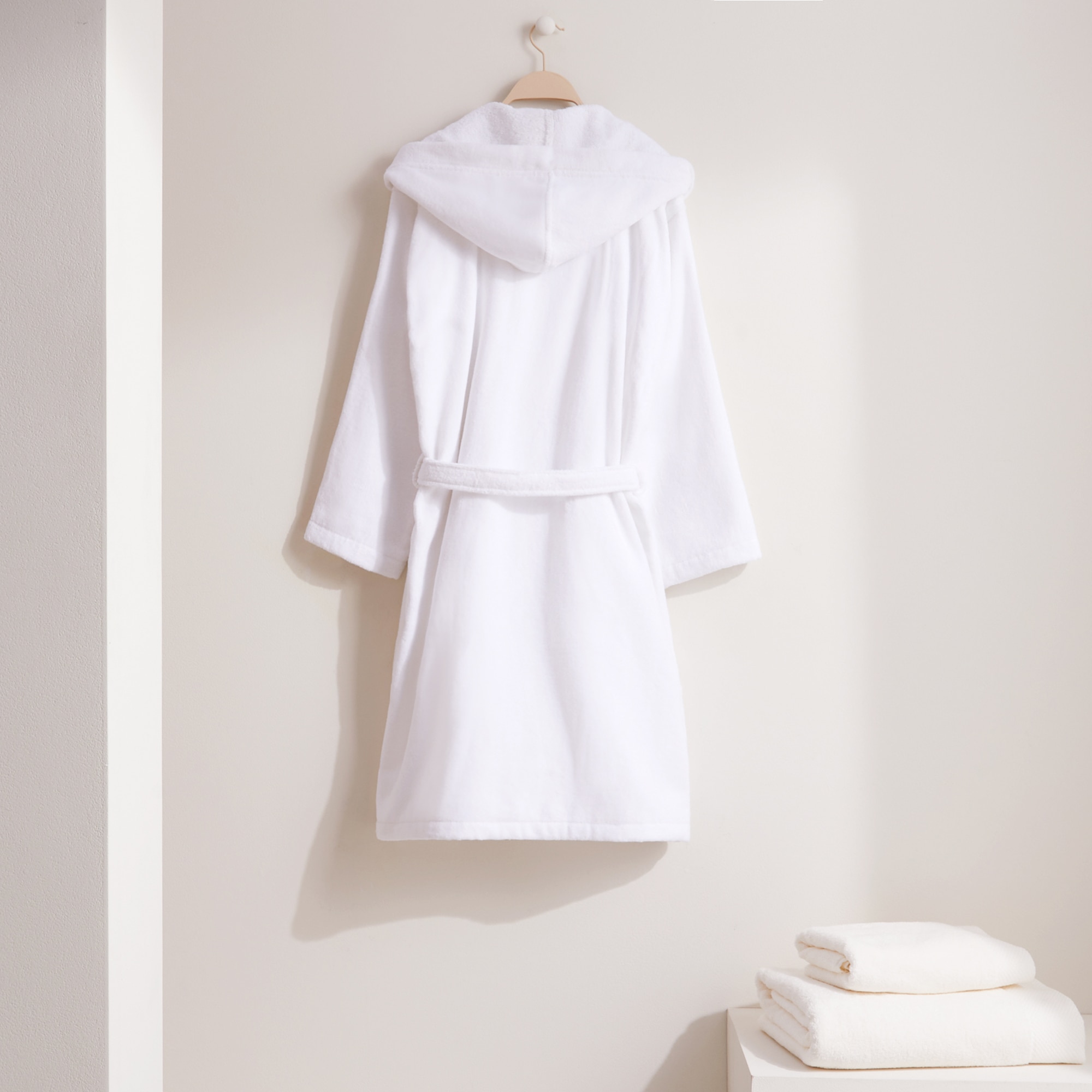 Albornoz unisex algodón 350 gr/M2 Basic Nuestro Mejor Precio - El Corte Inglés Blanco-4