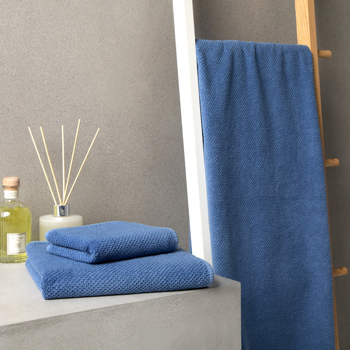 Toalla de baño algodón 550 gr/m2 Bee Waffle Graccioza - Azul denim Tocador Azul denim-4