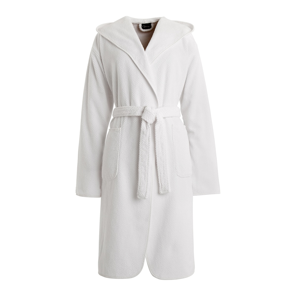 Albornoz unisex con capucha algodón 550 gr/m2 Bee Waffle Graccioza - Blanco L Blanco-1
