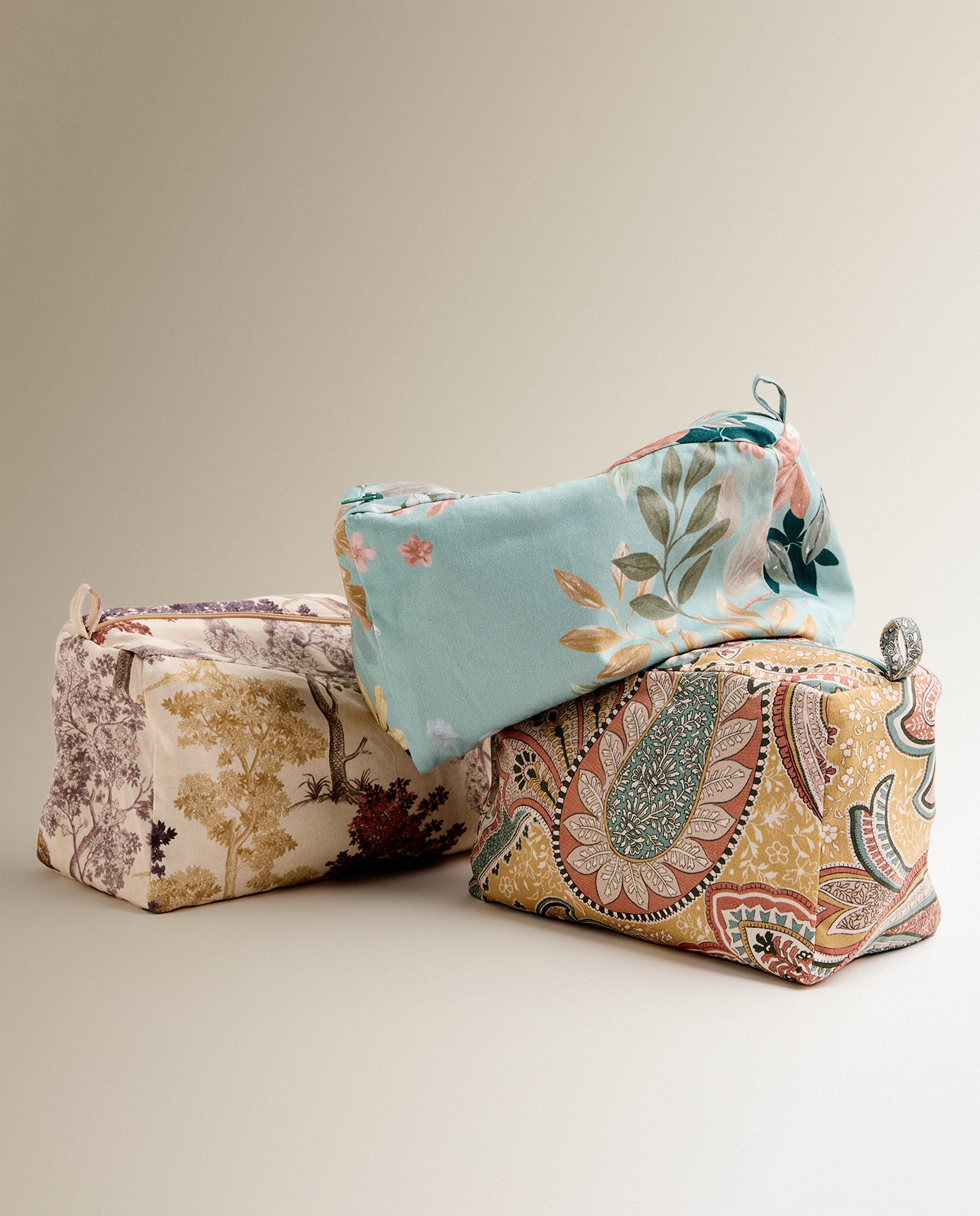 Necessaire de Casa de Banho em Algodão Mersey Multicolor-4