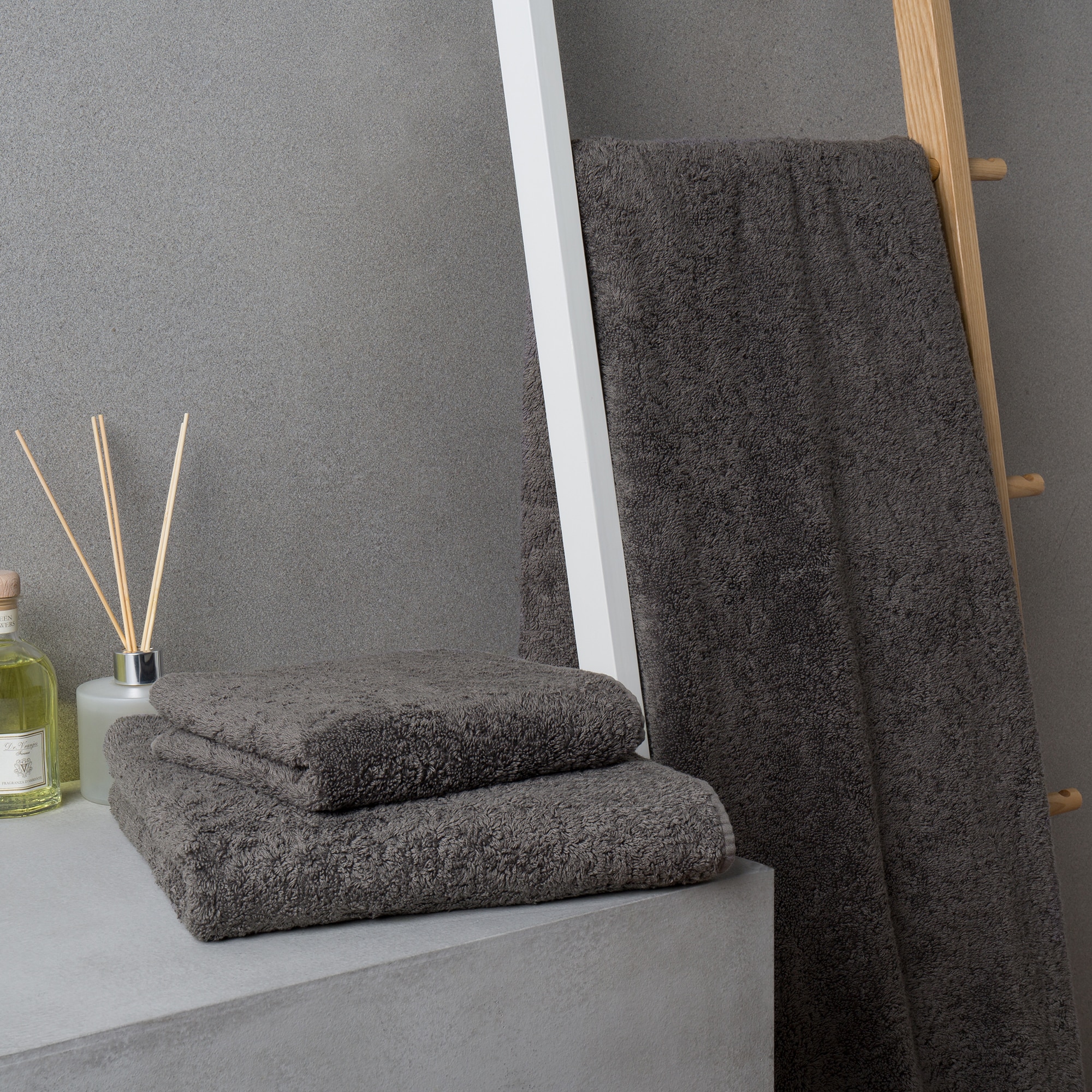 Toalla de baño algodón egipcio 700 grs/m2 Super Pile Abyss Habidecor - Gris Tocador Gris-4