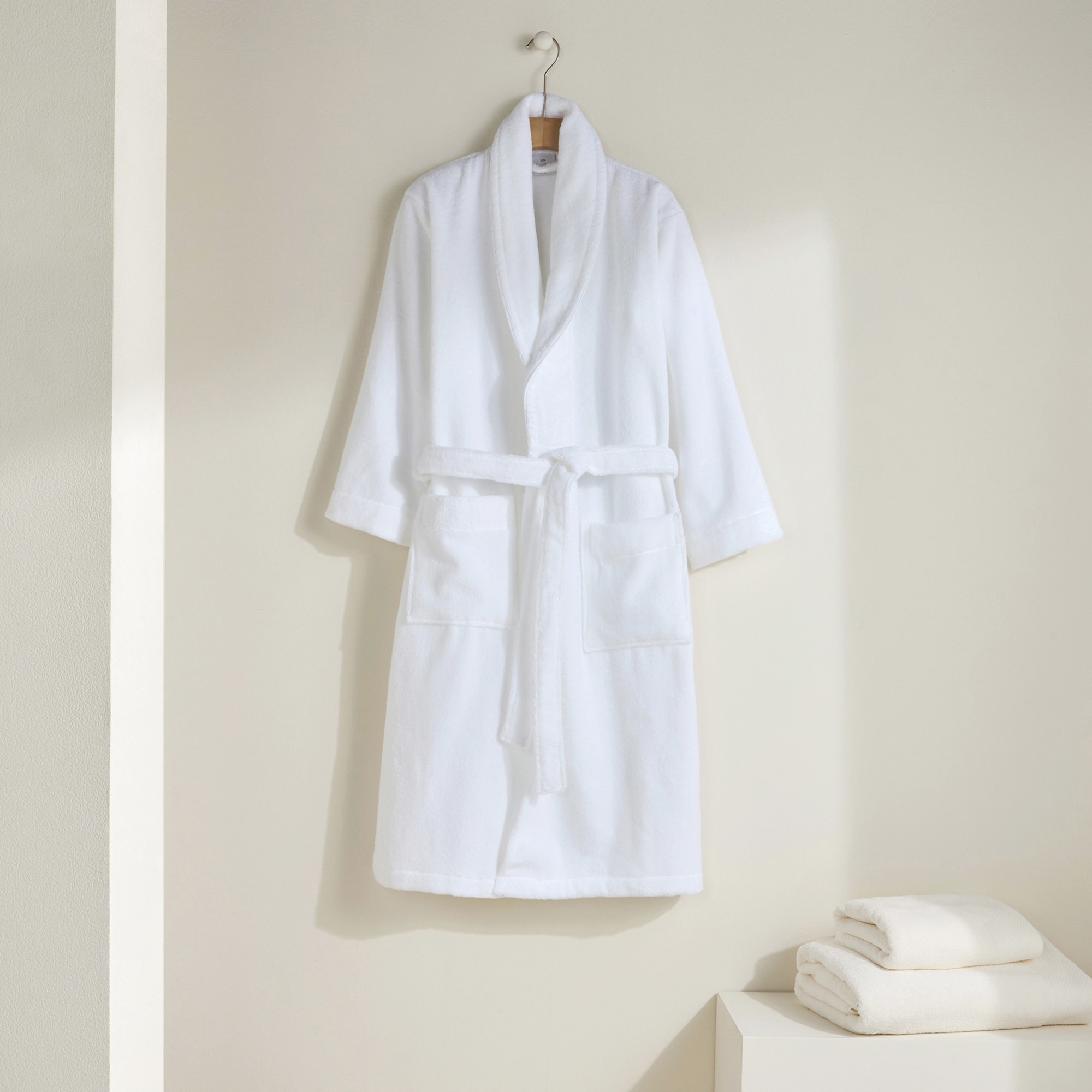 Albornoz algodón 360 gr/m2 Orgánico Luxury El Corte Inglés - Blanco S-M Blanco-1