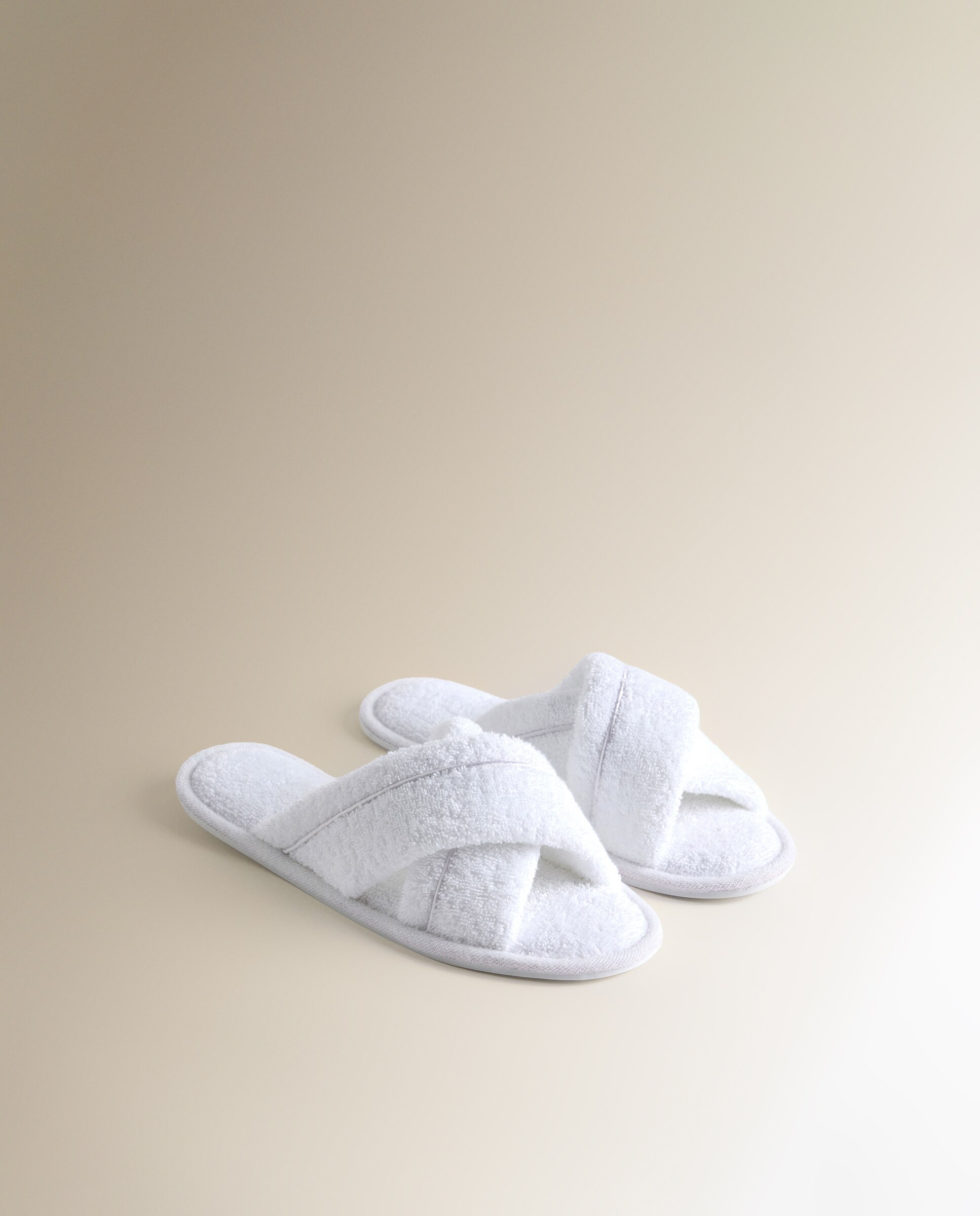 Zapatilla de baño algodón Orgánico Premium - Blanco S-M Blanco-2