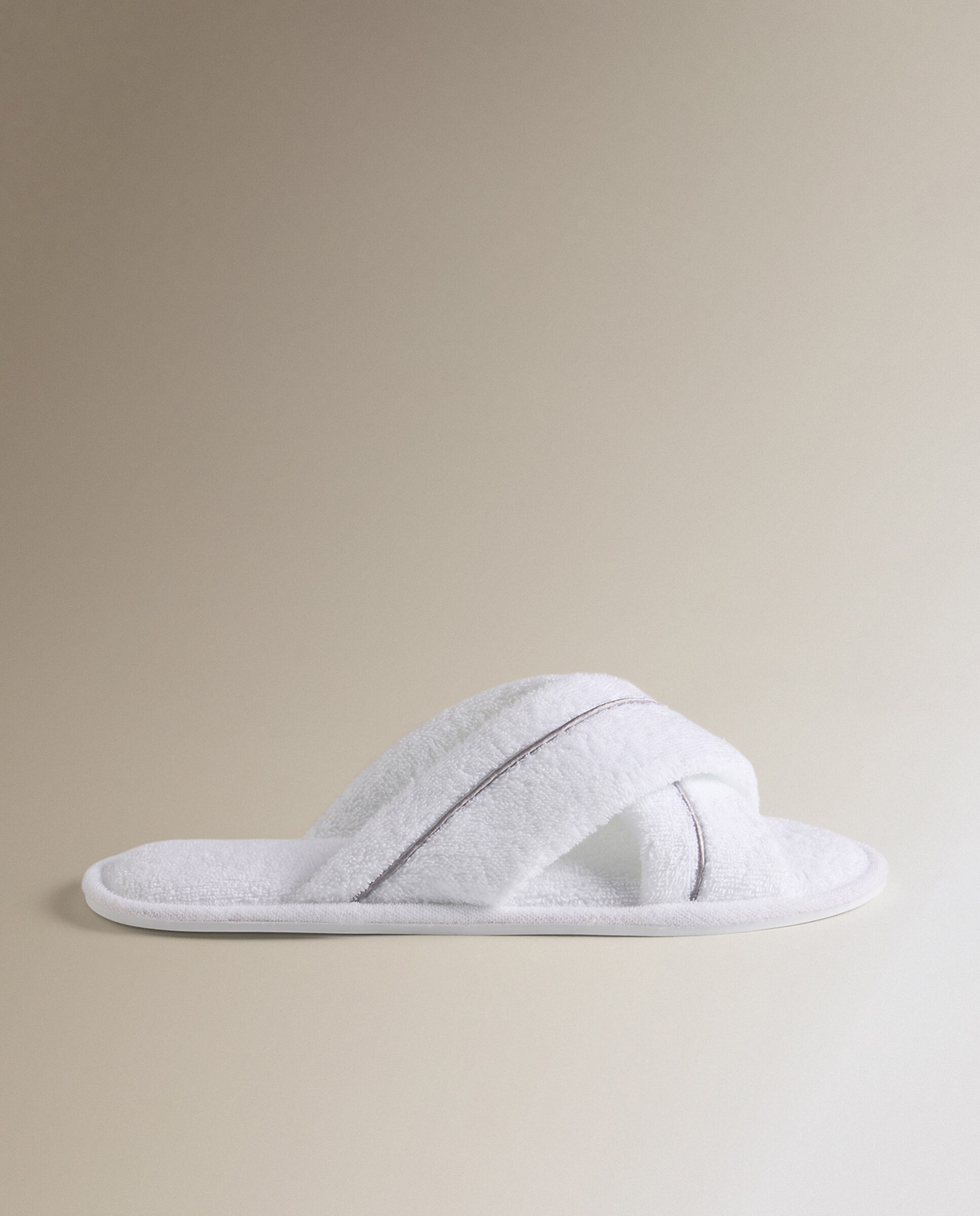Zapatilla de baño algodón Orgánico Premium - Plata S-M Plata-3