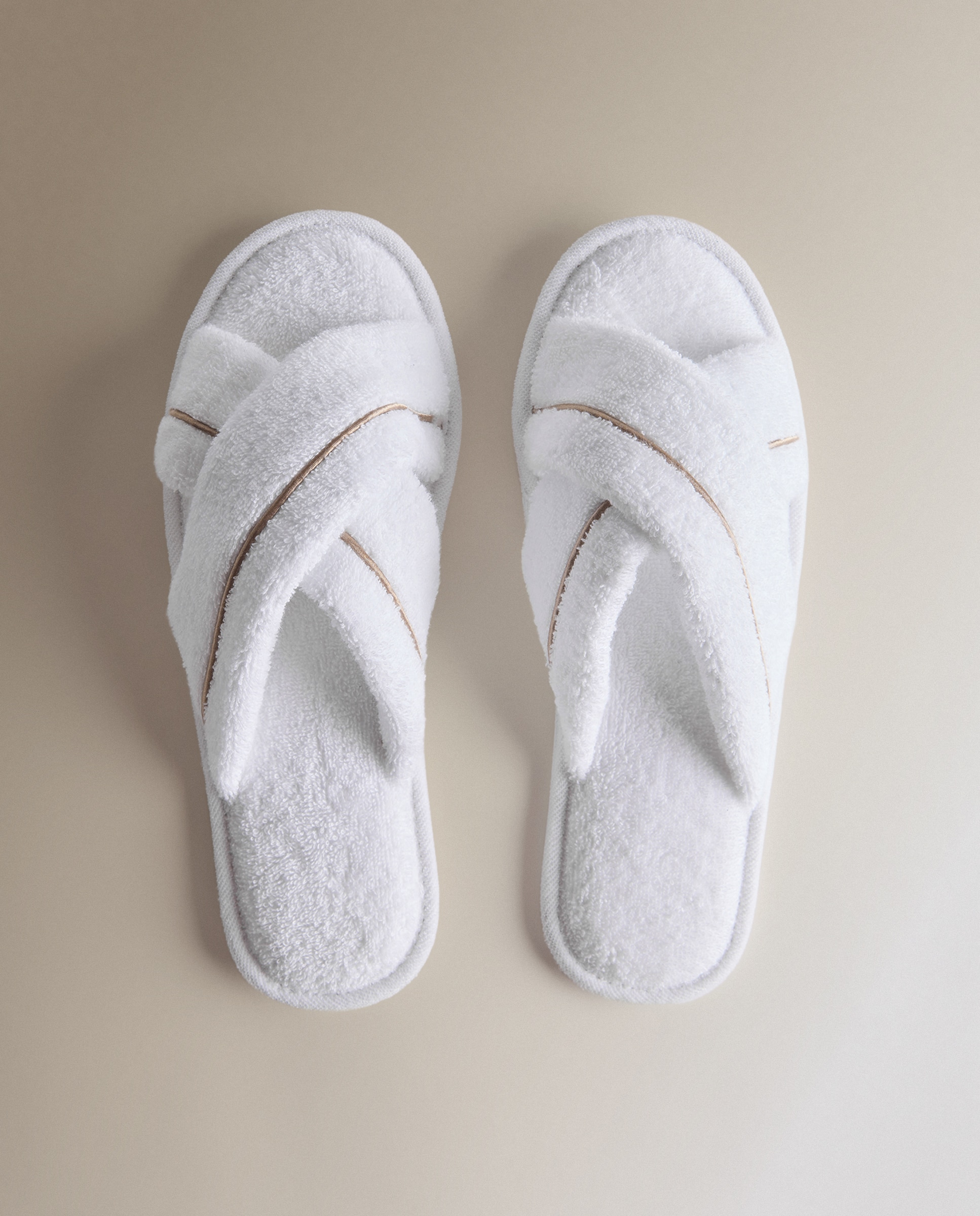 Zapatilla de baño algodón Orgánico Premium - Tostado S-M Tostado-1