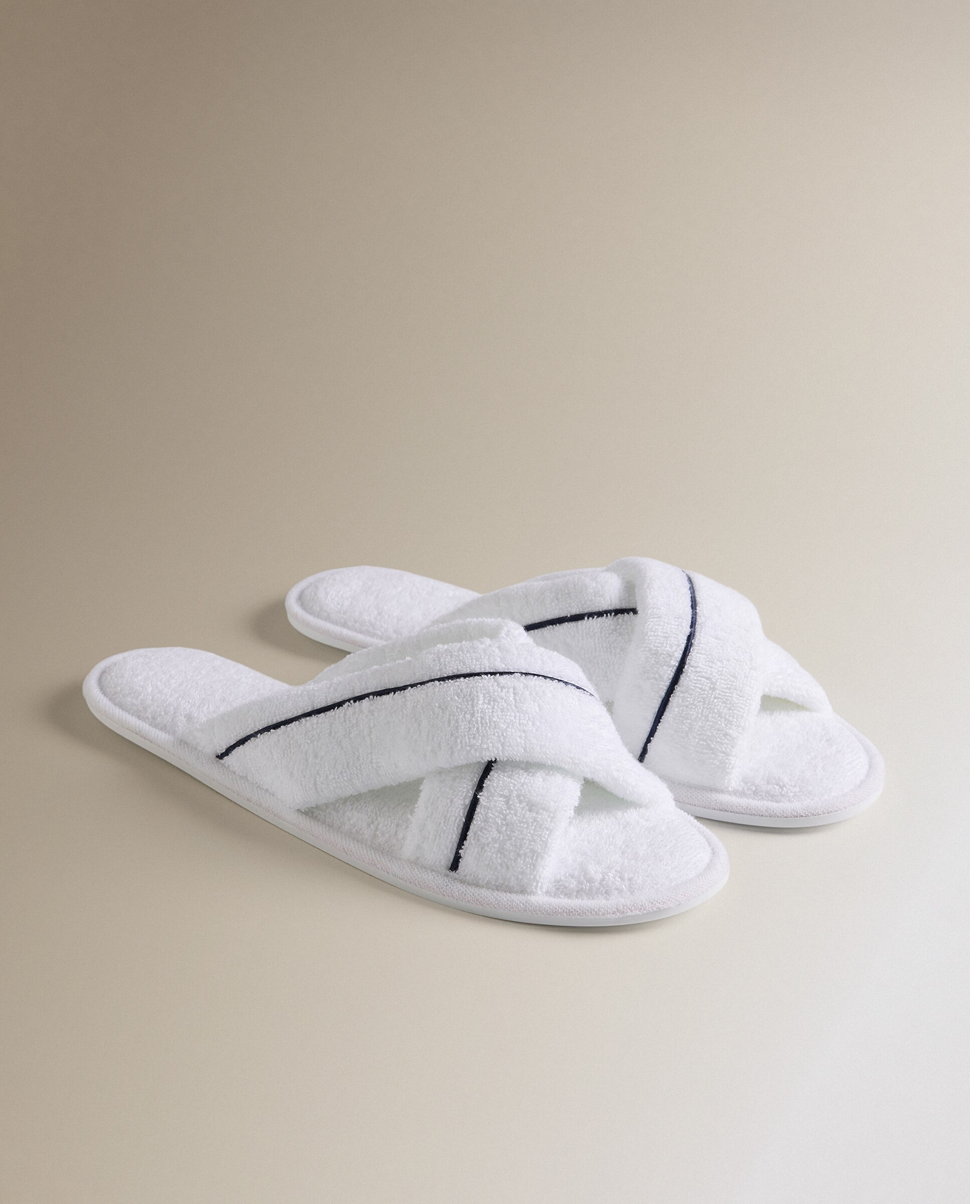 Zapatilla de baño algodón Orgánico Premium - Azul marino L-XL Azul marino-2