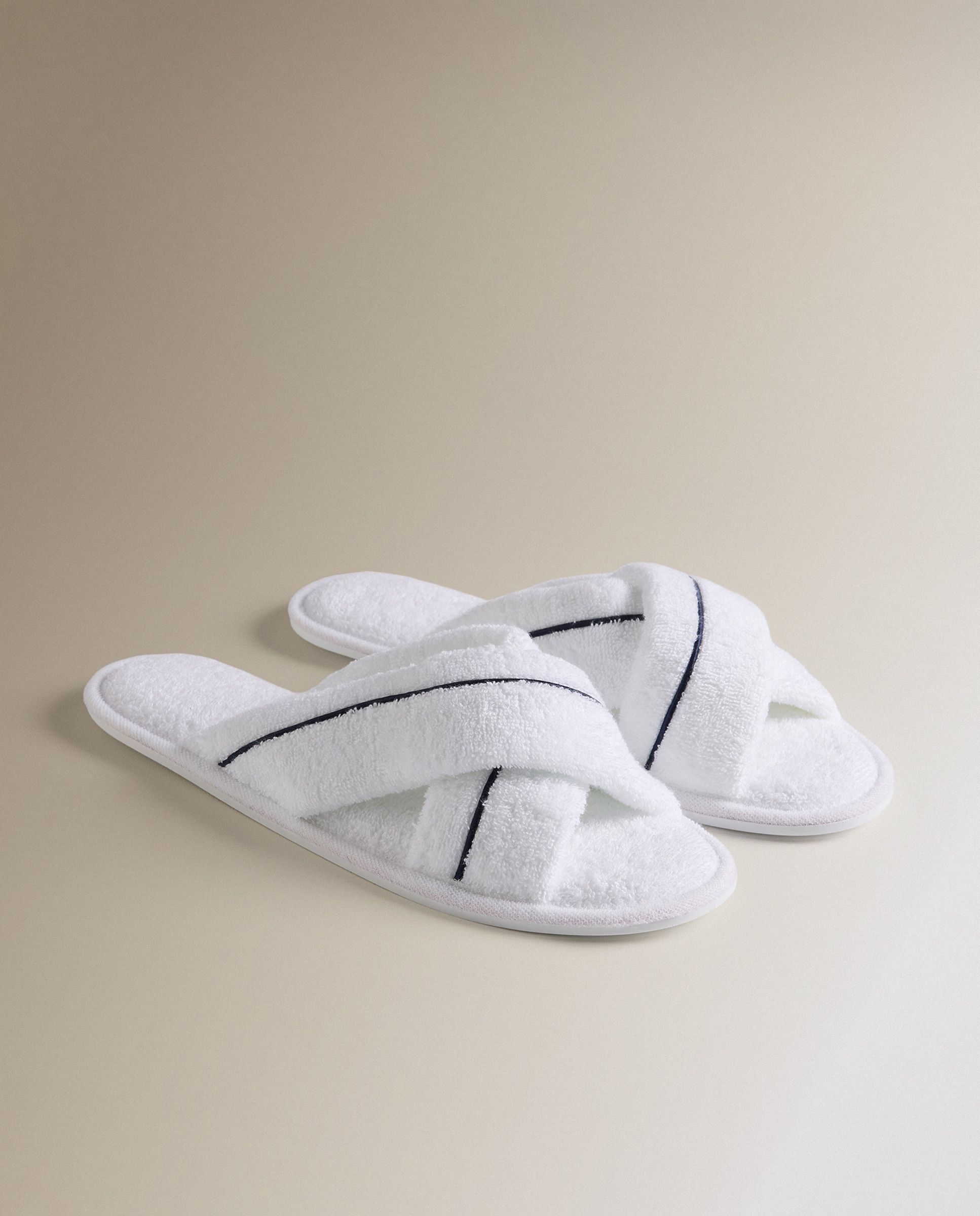 Chinelo de banho em algodão orgânico Premium Azul-marinho-2