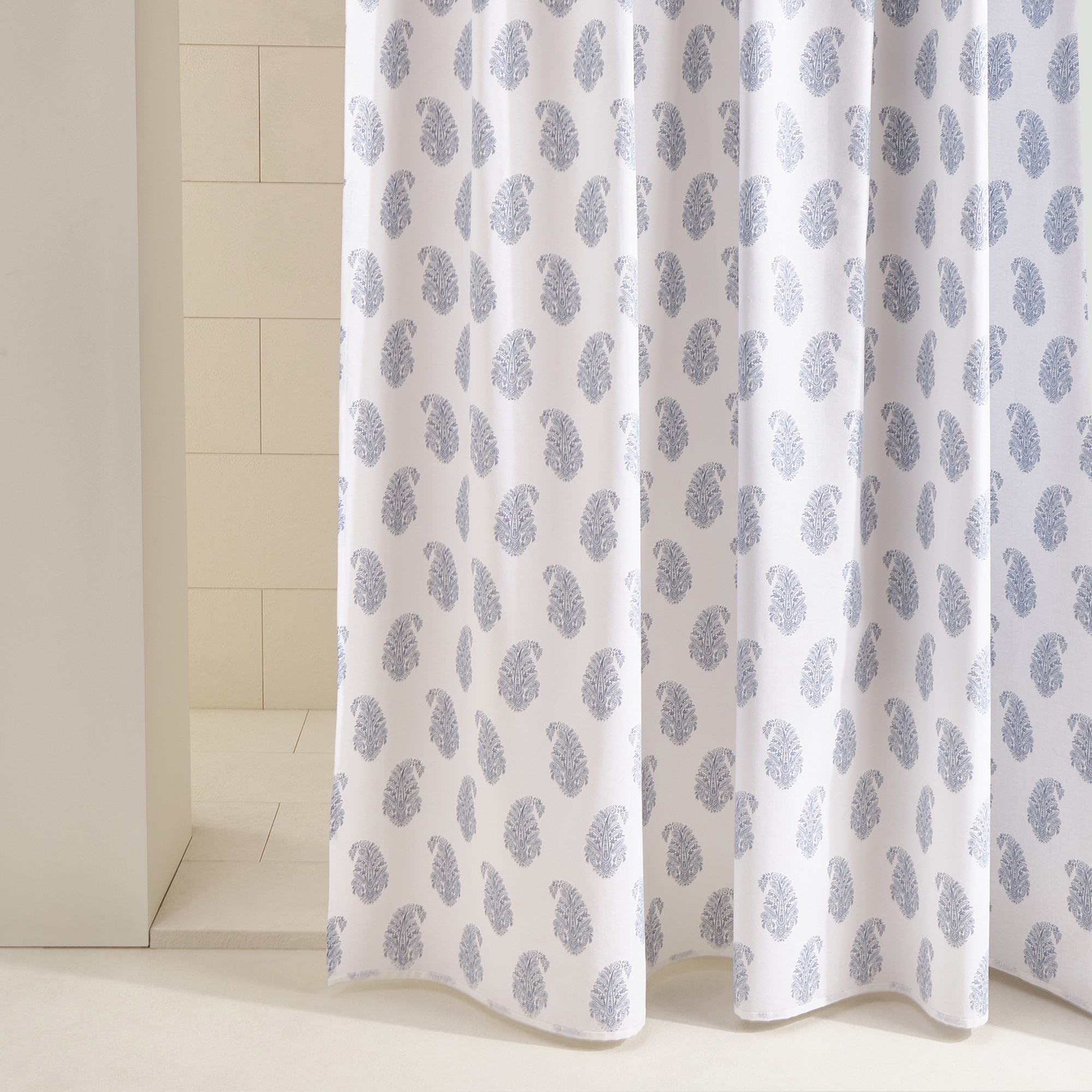 Cortina de Banho Saravan Azul-1