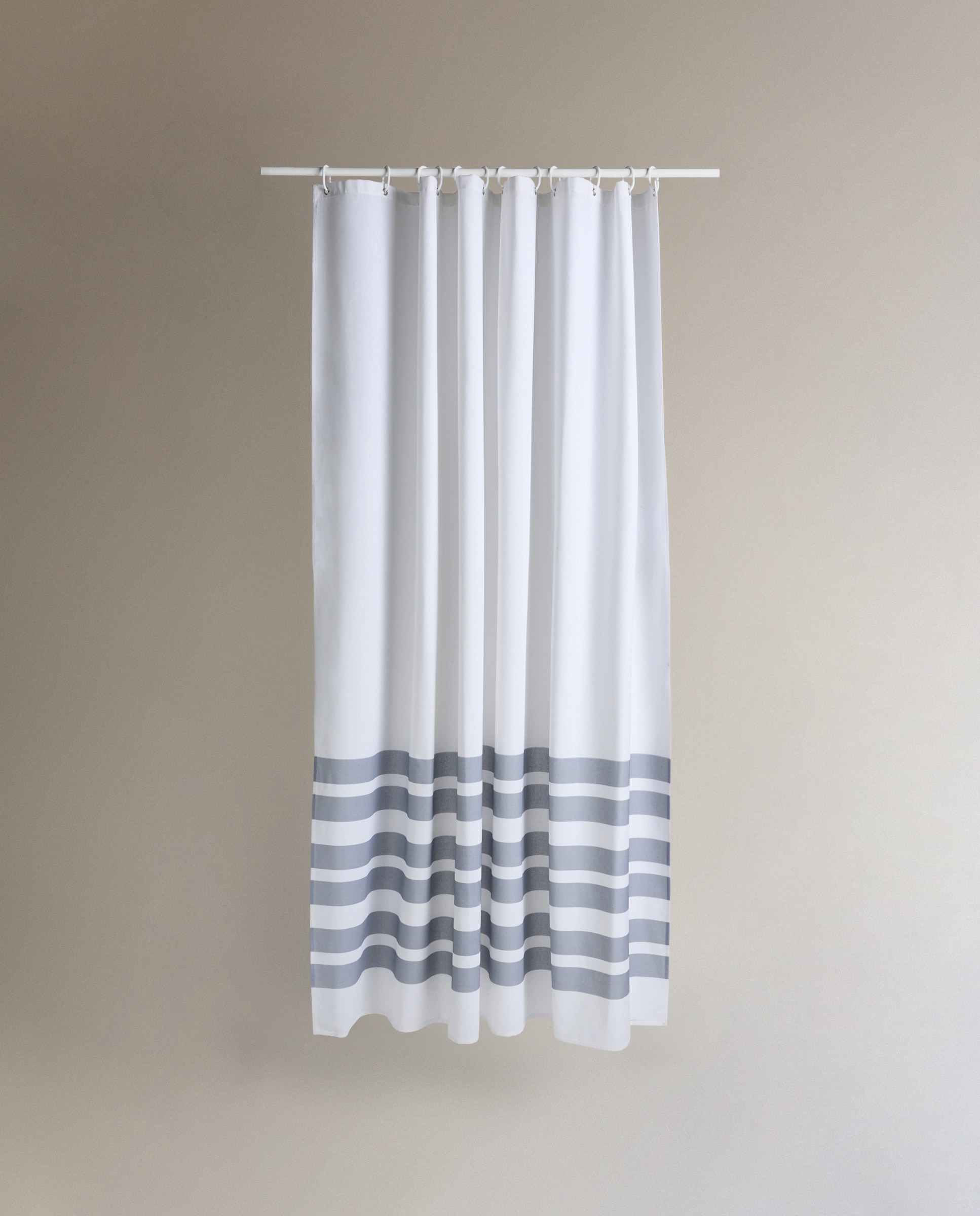 Cortina de baño poliéster Azur - Gris Gris-1