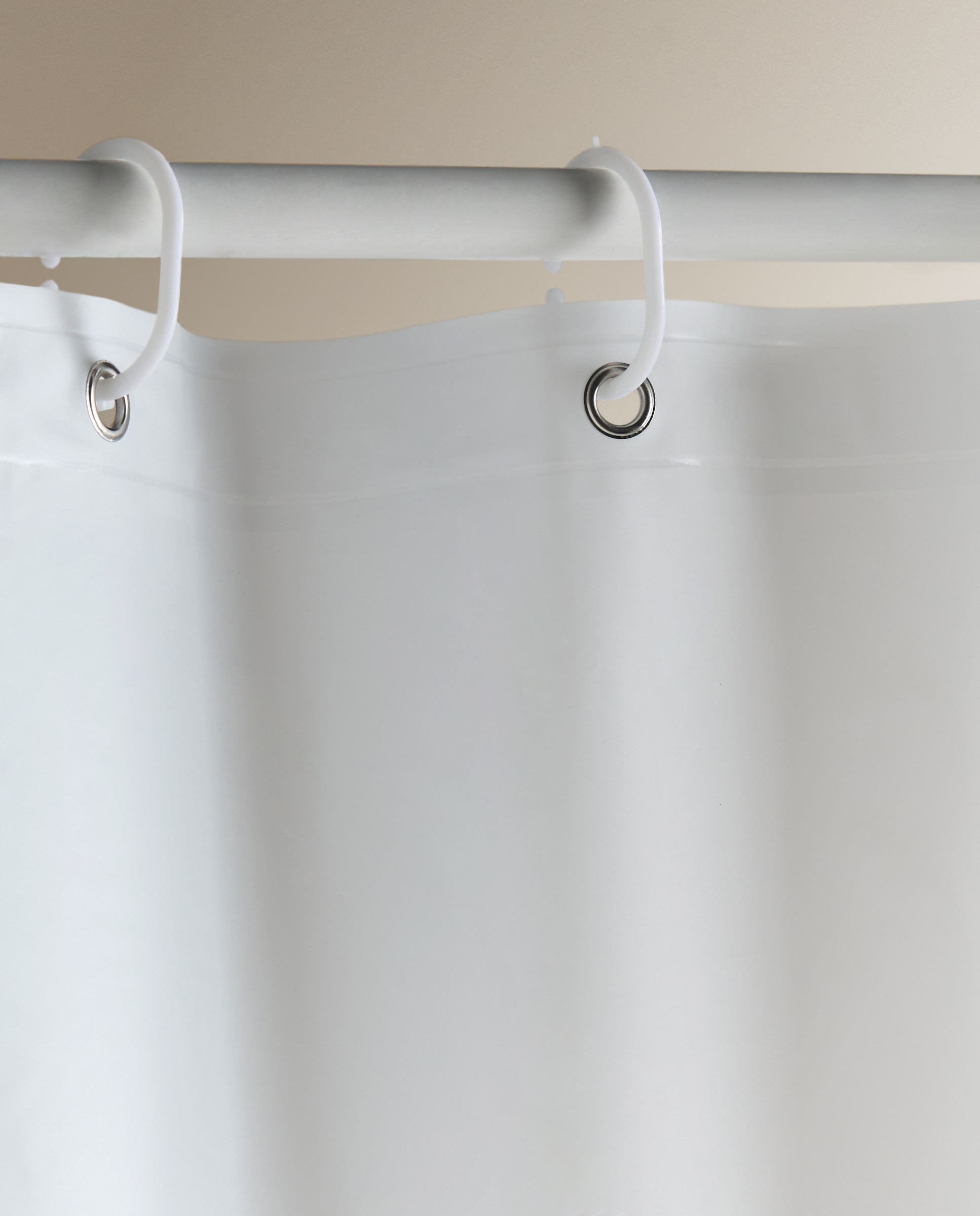 Cortina de baño PEVA Basic - Blanco Blanco-2