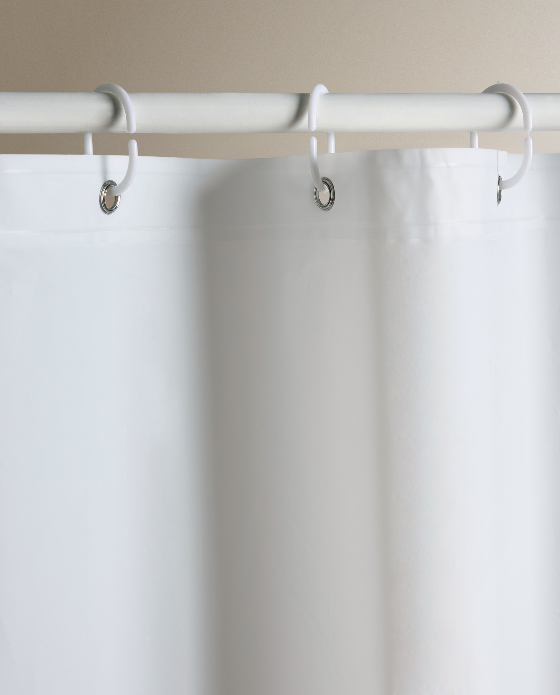 Cortina de baño PEVA Basic - Blanco Blanco-3