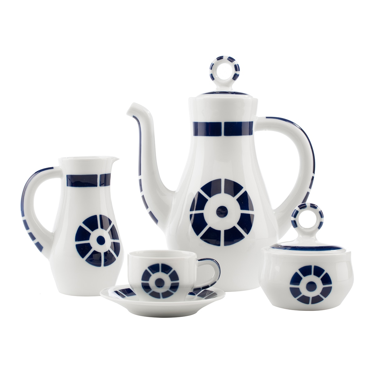 Conjunto de café de 12 serviços Coroa Sargadelos Azul-1