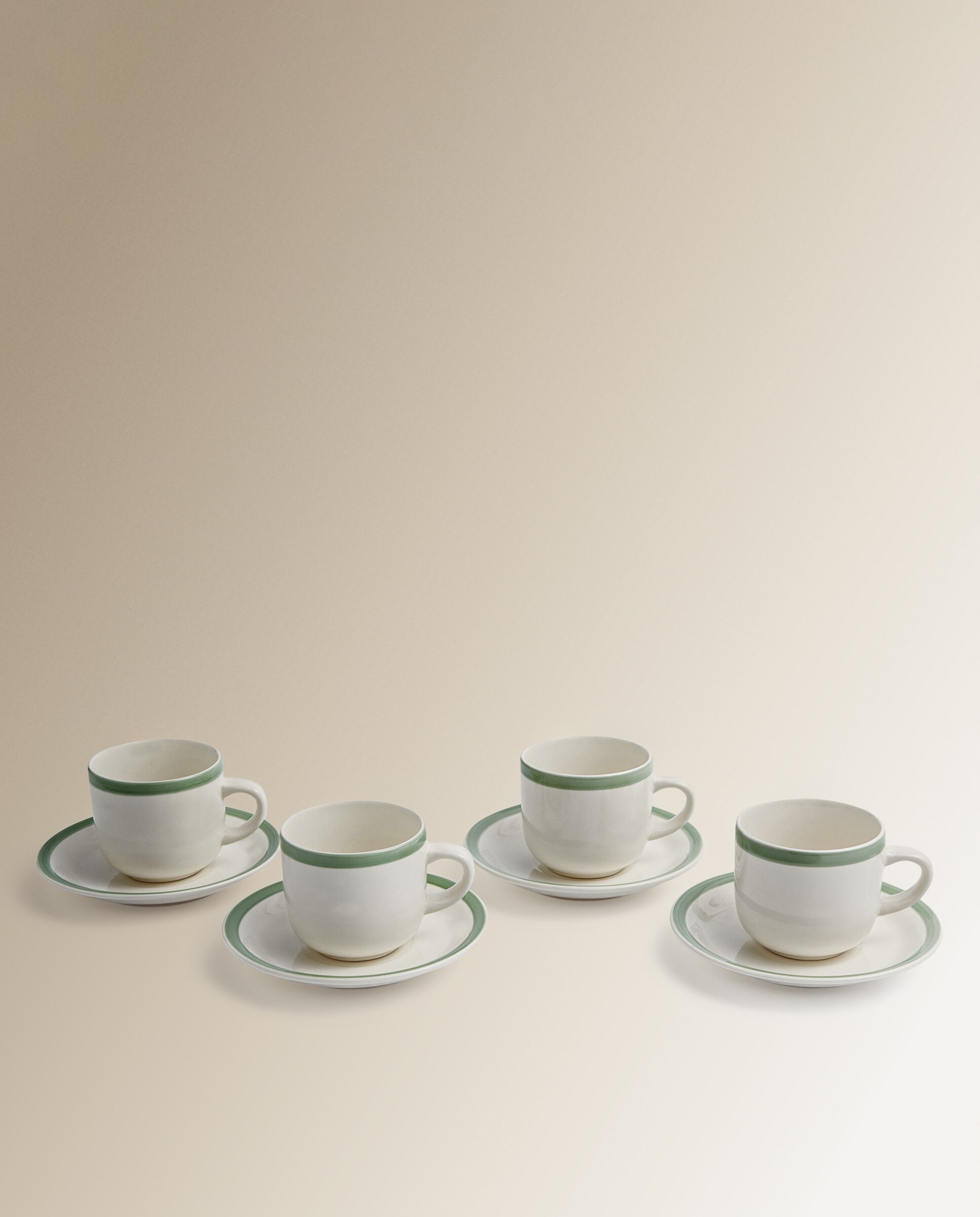 Conjunto de 4 Chávenas com Prato Octave Verde-4