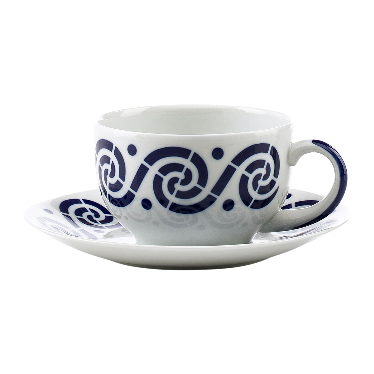 Conjunto de chá de 6 serviços Espiróide Sargadelos Azul-5