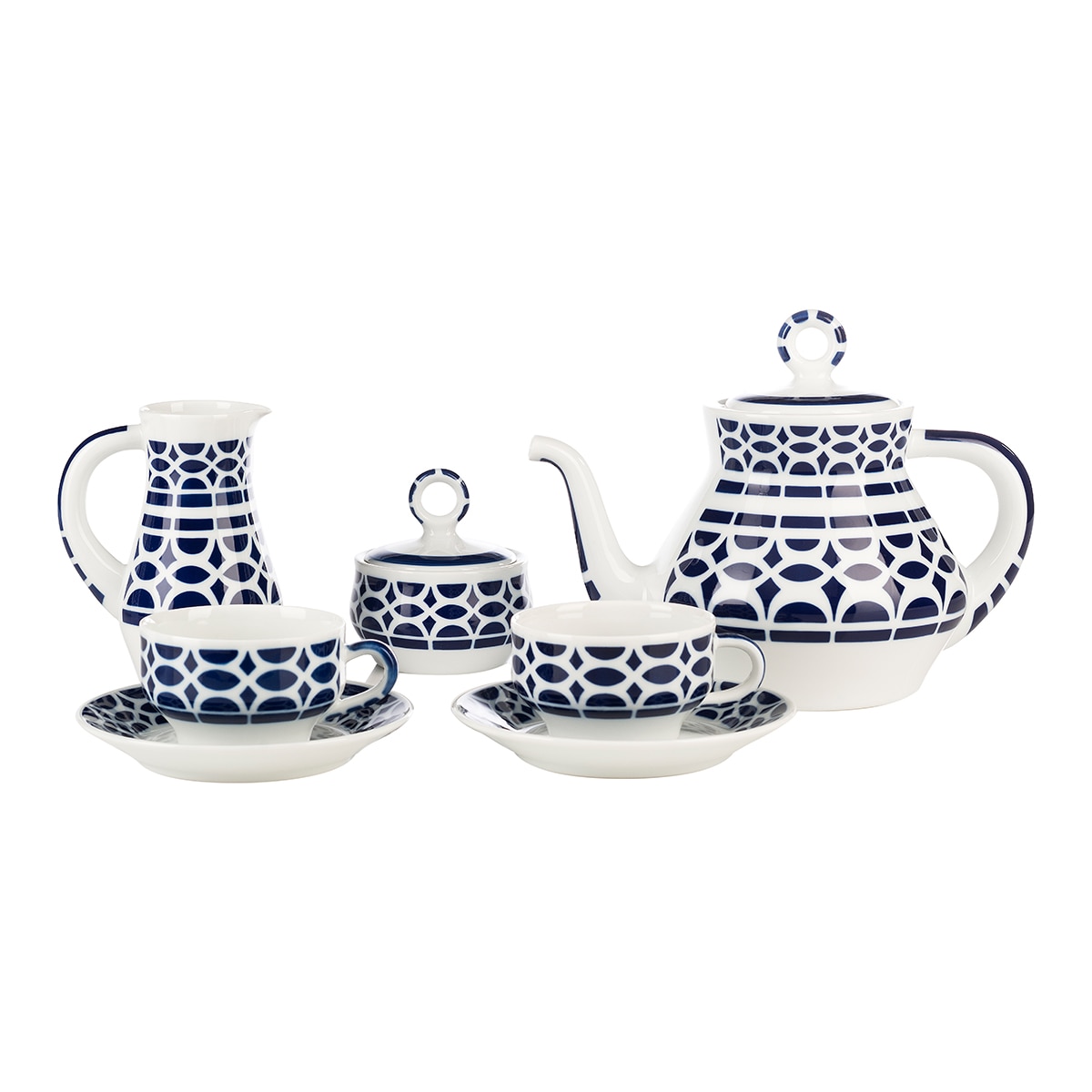 Conjunto de chá 6 serviços Viz 1 Azul-1