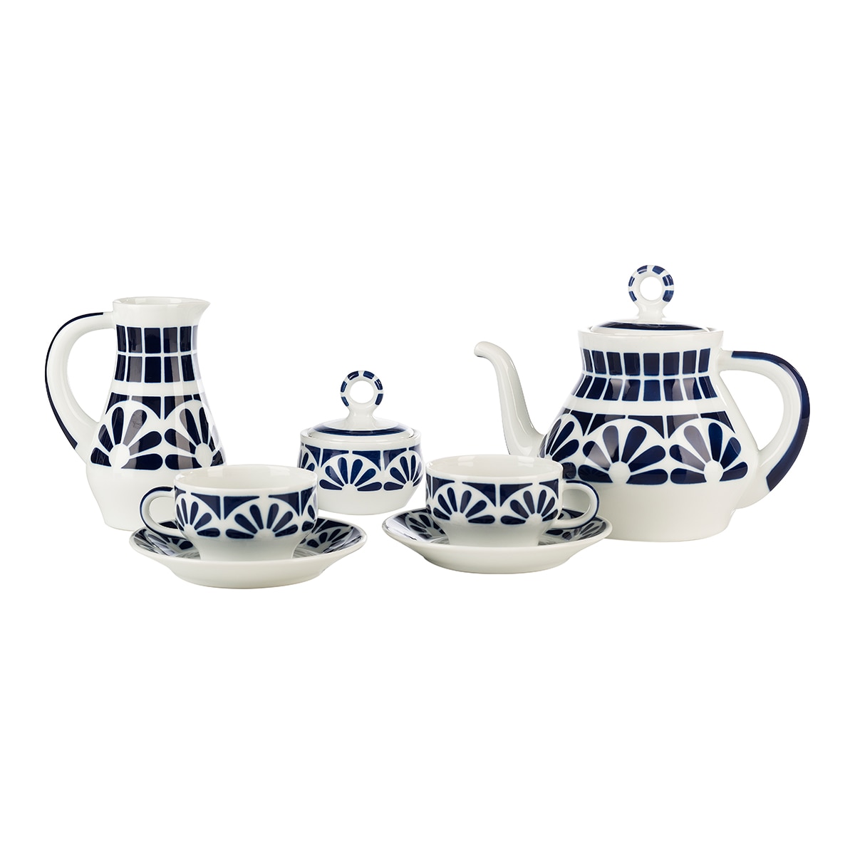 Conjunto de chá 12 serviços Galerias 2 Azul-1