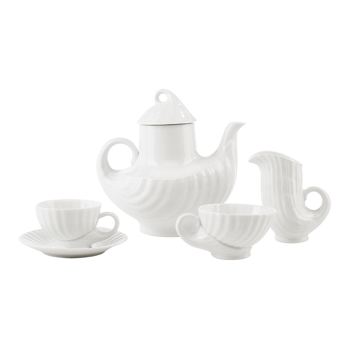Conjunto de café de 12 serviços Cuncha Sargadelos Branco-1