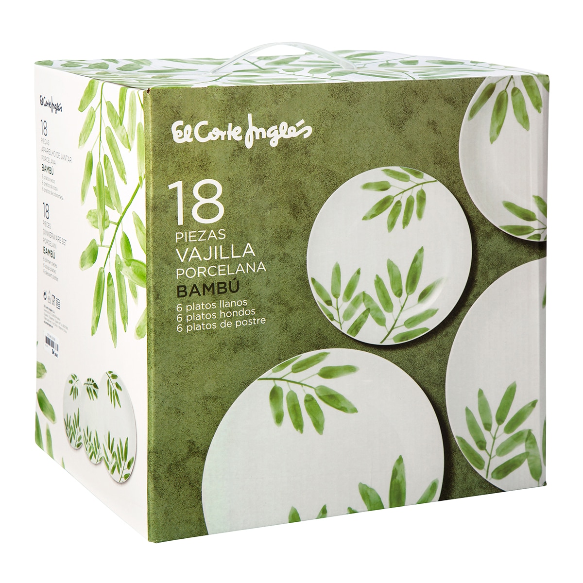 Serviço de 18 Peças Bambu Verde-5