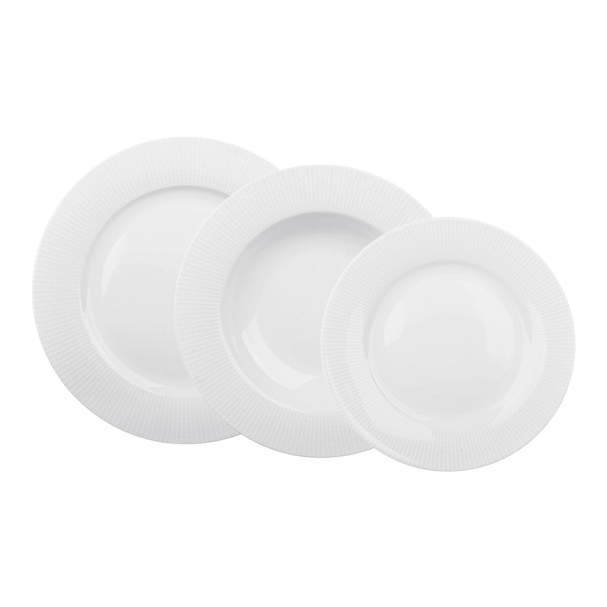 Vajilla de 18 piezas Elegance Basics El Corte Inglés Blanco-1