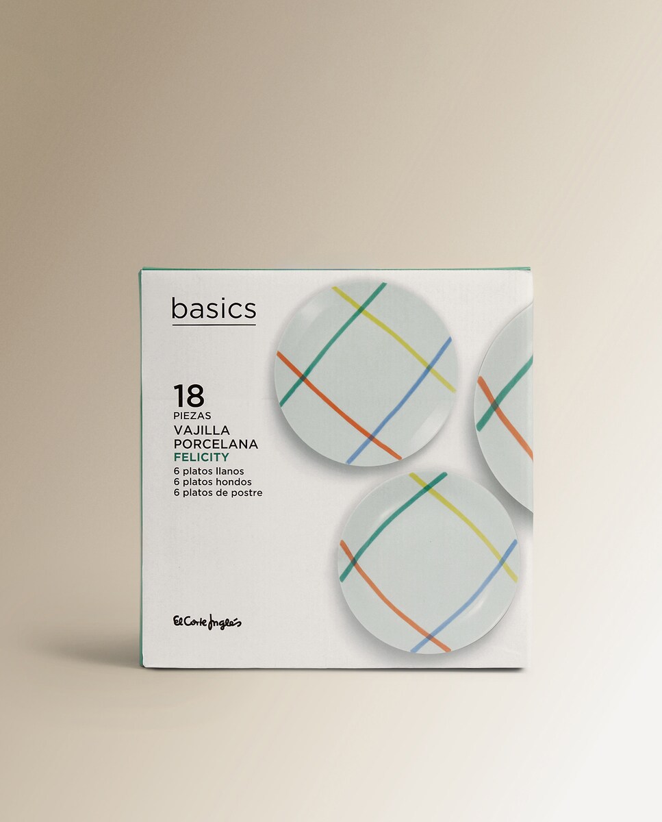 Vajilla de 18 piezas Felicity Basics El Corte Inglés Multicolor-5