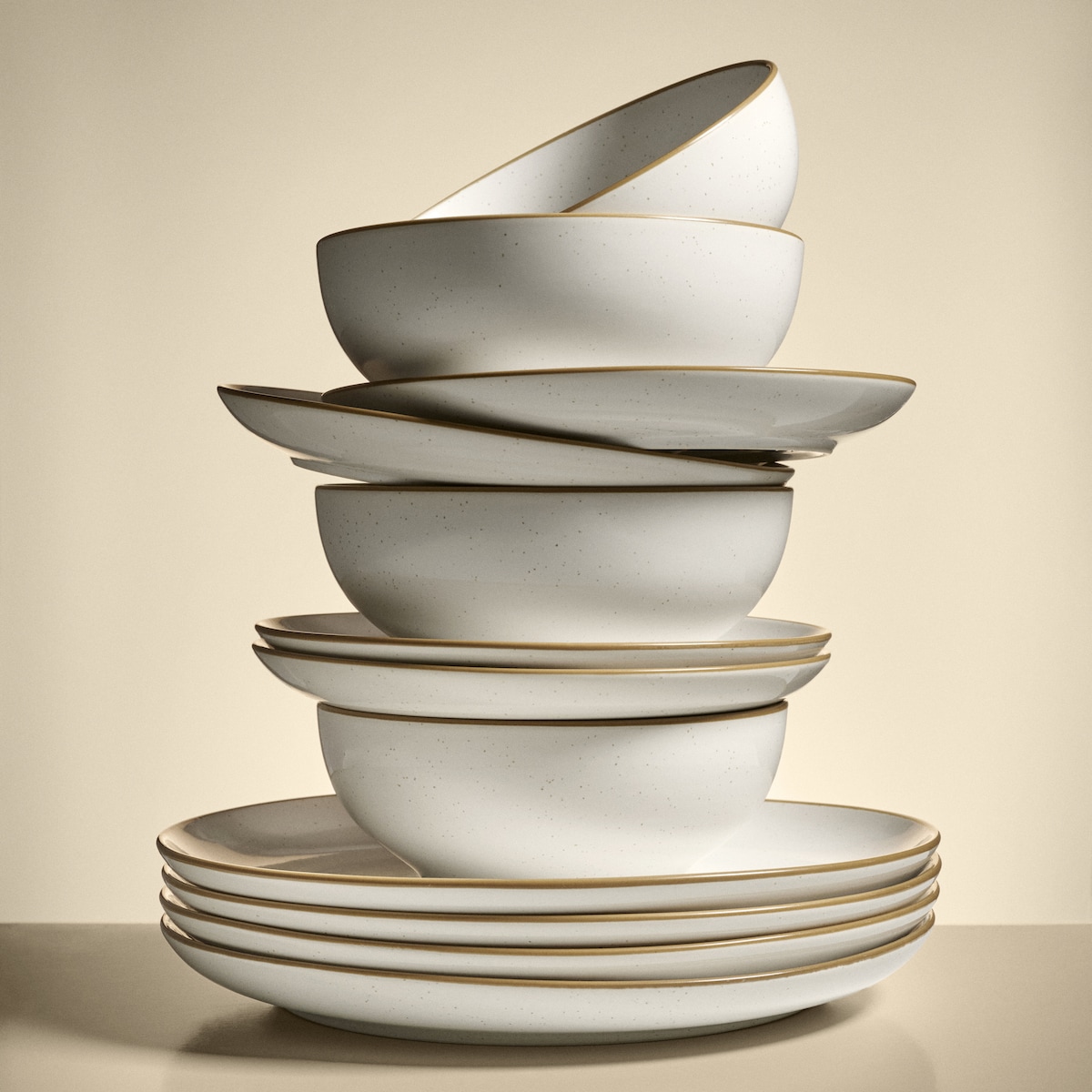 Vajilla Evora Ritzenhoff & Breker - 12 Piezas De Porcelana Blanca, 6 Platos Llanos Y 6 Hondos, Para 6 Personas, Apta Lavavajillas